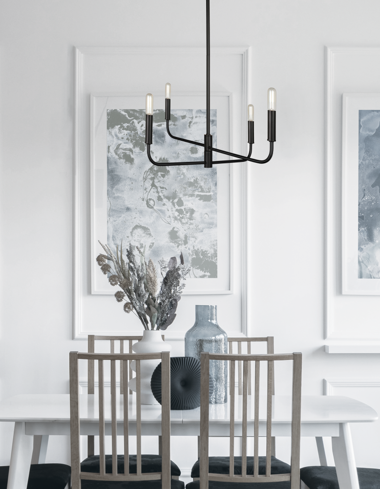 Dainolite CATALINA CNA-244C-MB Chandelier Transitional - Matte Black