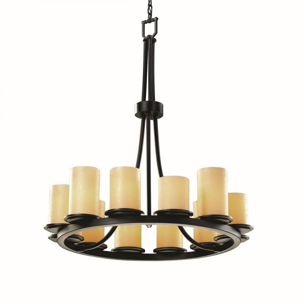 Justice Design Group DAKOTA FAMILY CNDL-8763-10-CREM-MBLK Chandelier Traditional - Black