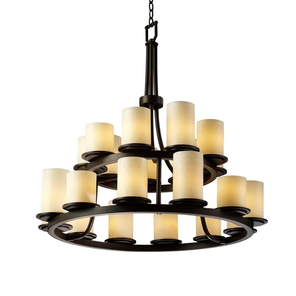 Justice Design Group DAKOTA FAMILY CNDL-8767-10-AMBR-MBLK Chandelier Traditional - Black