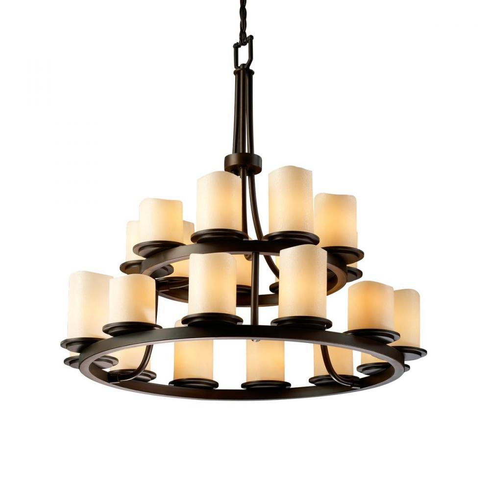 Justice Design Group DAKOTA FAMILY CNDL-8767-14-AMBR-MBLK Chandelier Traditional - Black