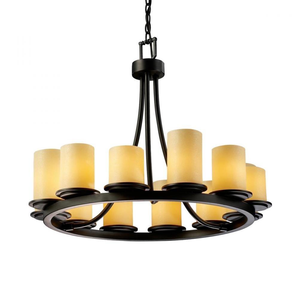 Justice Design Group DAKOTA FAMILY CNDL-8768-10-CREM-MBLK Chandelier Traditional - Black