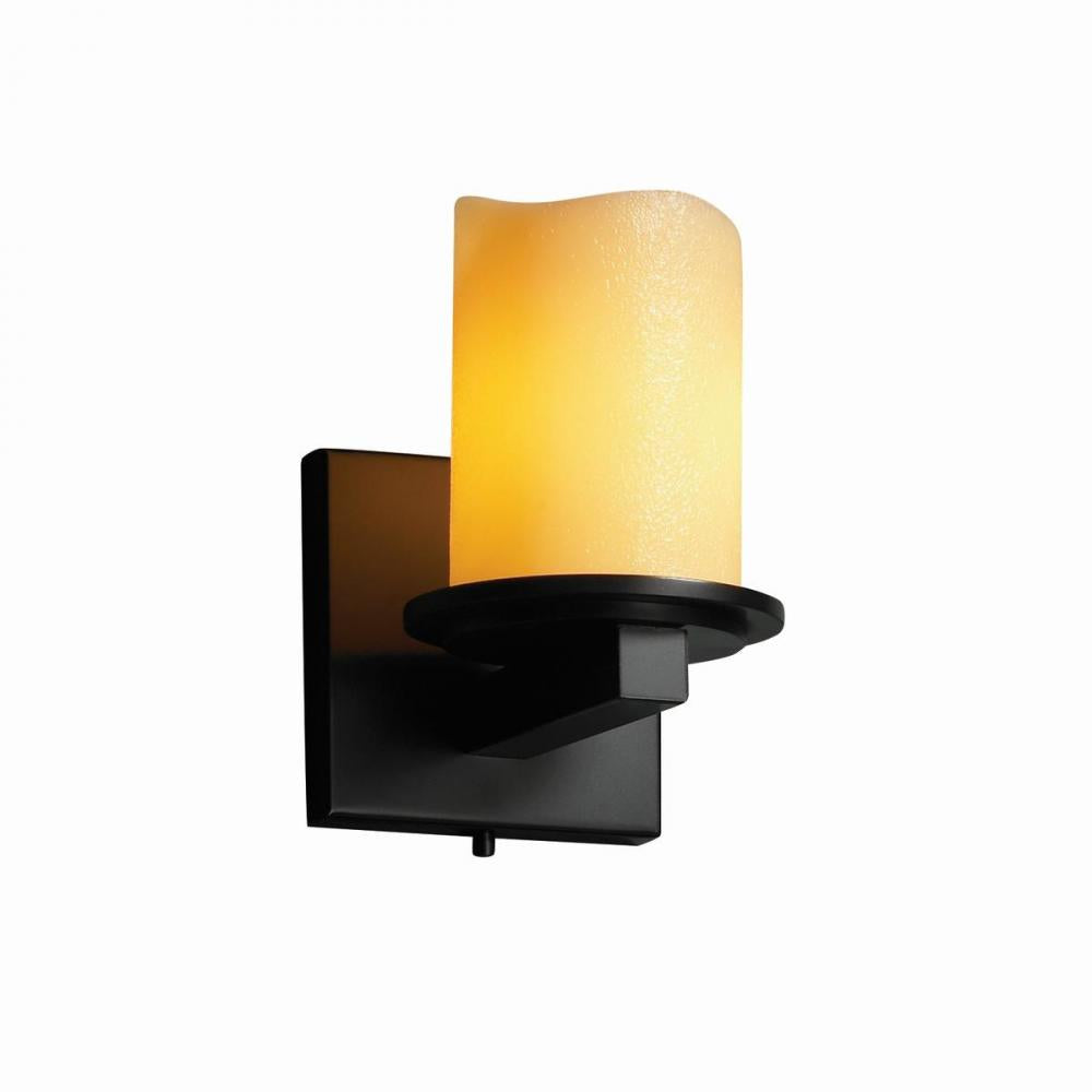 Justice Design Group DAKOTA FAMILY CNDL-8771-10-AMBR-MBLK Sconce Traditional - Black