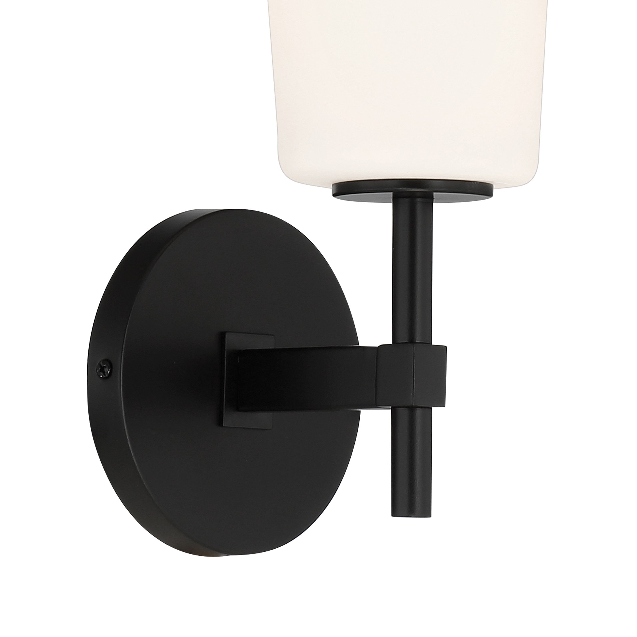 Crystorama Colton COL-101-BK – 5.5 Inch – 1 Light – Sconce – Black – Damp Rated