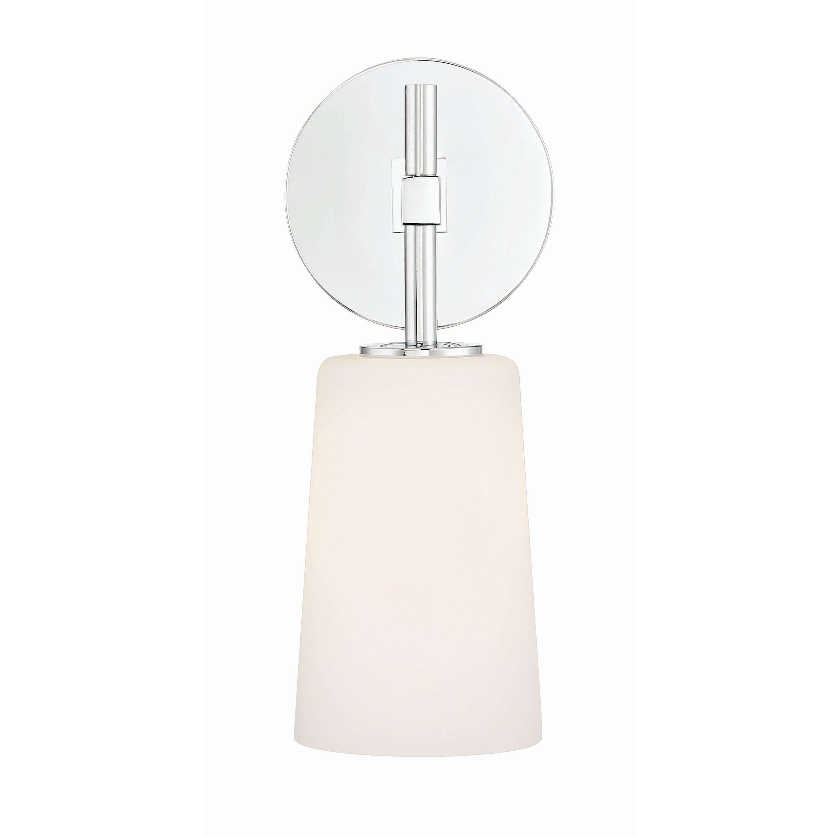 Crystorama Colton COL-101-CH – 5.5 Inch – 1 Light – Sconce – Polished Chrome – Damp Rated