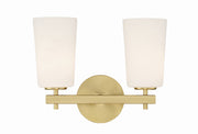 Crystorama Colton COL-102-AG – 14.75 Inch – 2 Light – Sconce – Aged Brass – Damp Rated