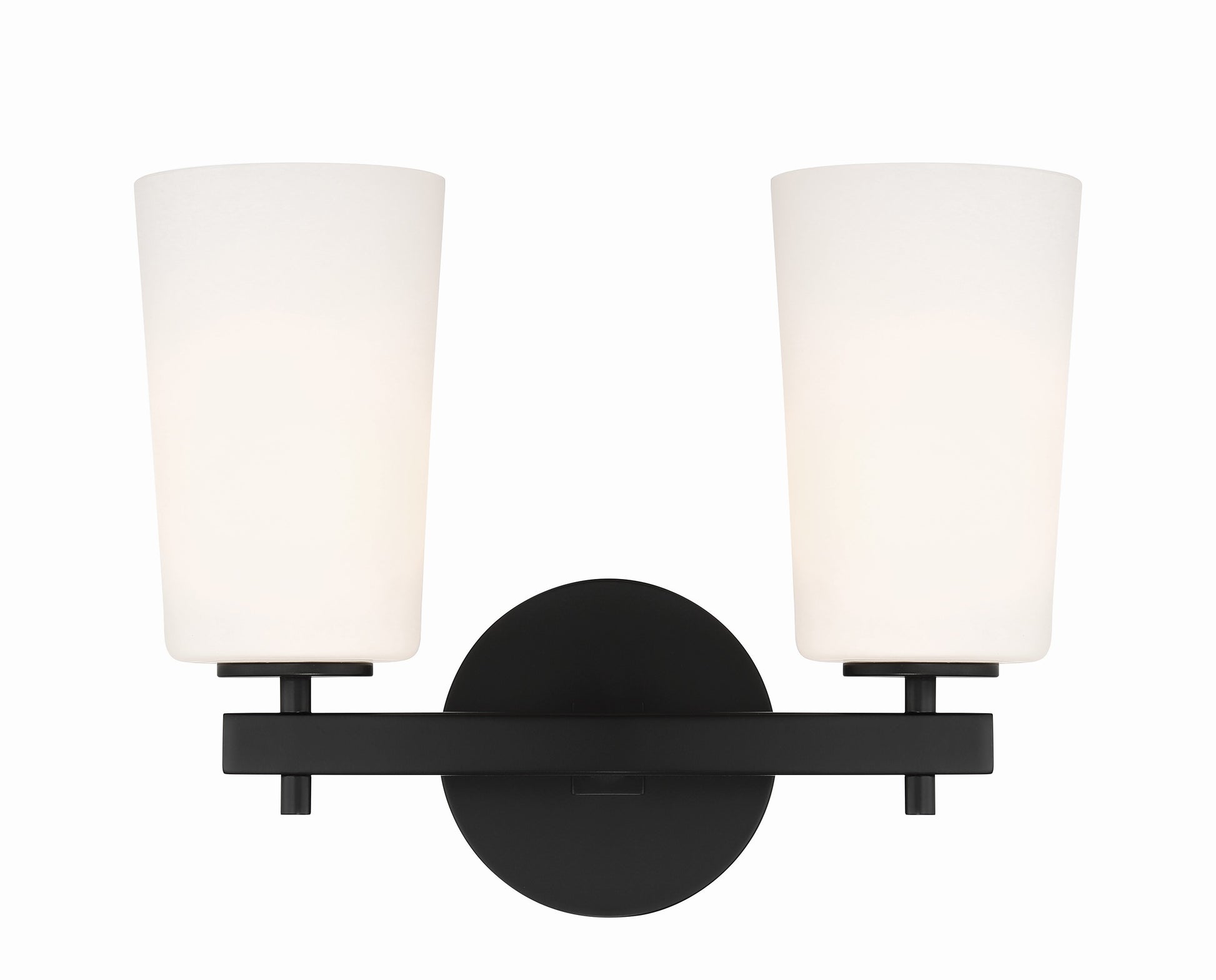 Crystorama Colton COL-102-BK – 14.75 Inch – 2 Light – Sconce – Black – Damp Rated
