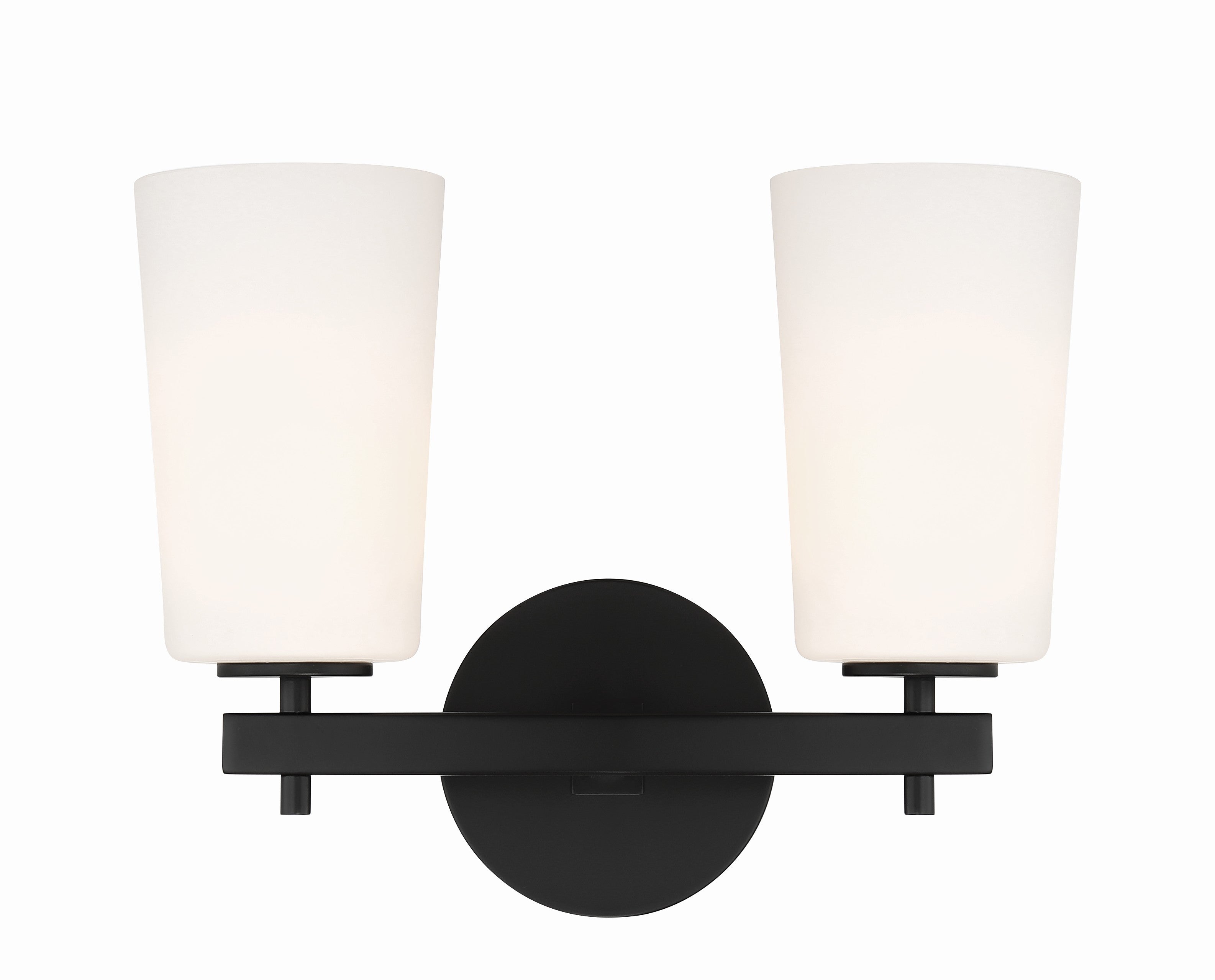 Crystorama Colton COL-102-BK – 14.75 Inch – 2 Light – Sconce – Black – Damp Rated