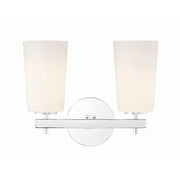 Crystorama Colton COL-102-CH – 14.75 Inch – 2 Light – Sconce – Polished Chrome – Damp Rated