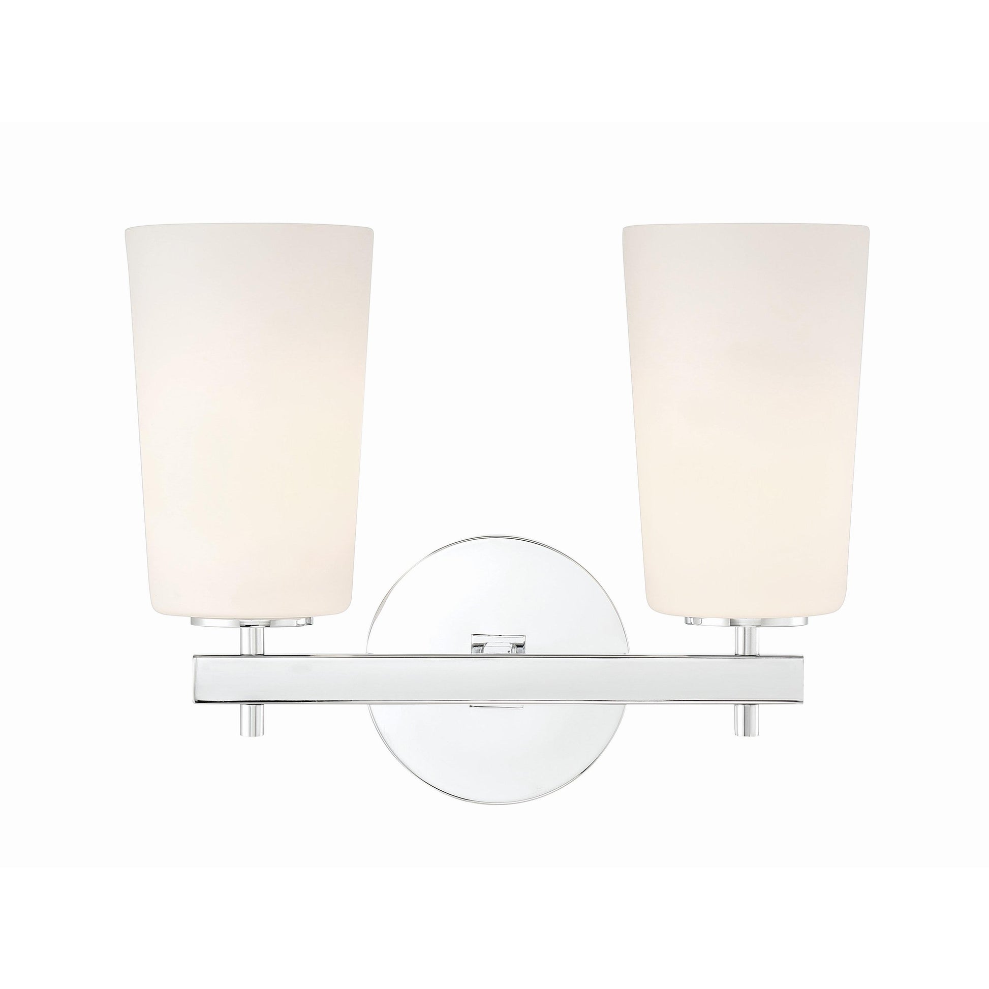 Crystorama Colton COL-102-CH – 14.75 Inch – 2 Light – Sconce – Polished Chrome – Damp Rated