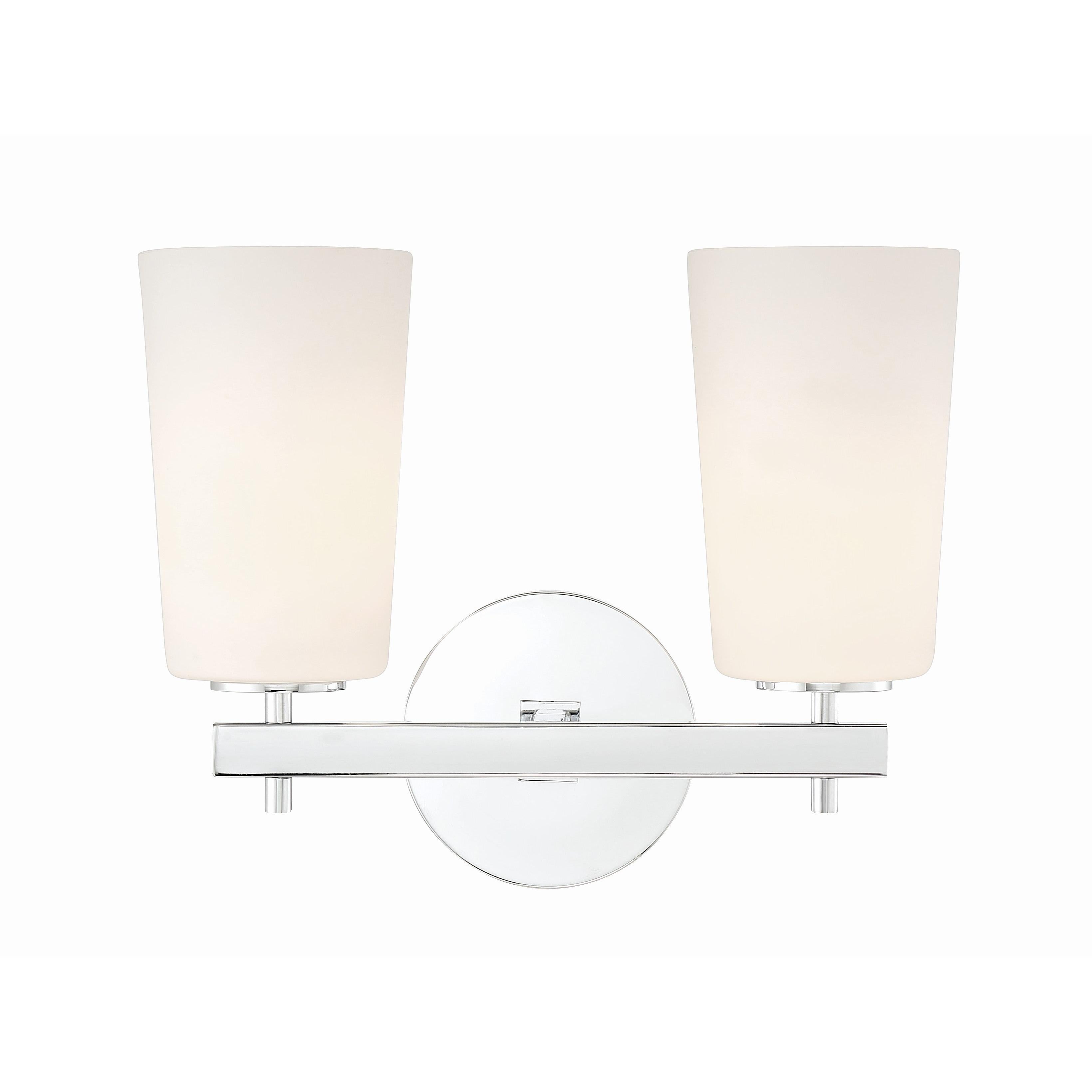 Crystorama Colton COL-102-CH – 14.75 Inch – 2 Light – Sconce – Polished Chrome – Damp Rated