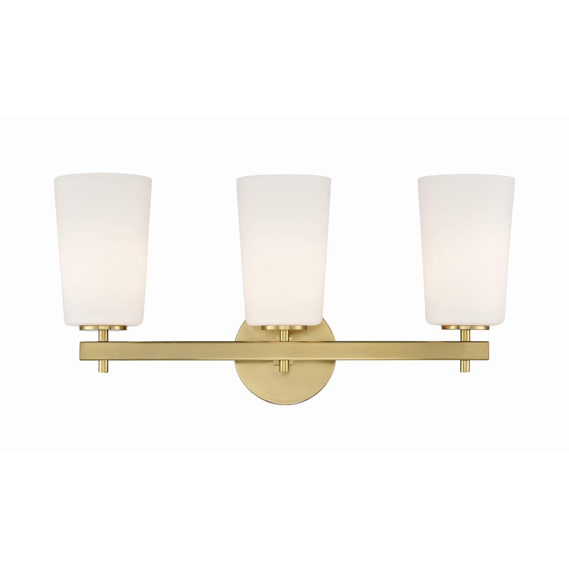 Crystorama Colton COL-103-AG – 23.25 Inch – 3 Light – Bath Vanity Light – Aged Brass – Damp Rated