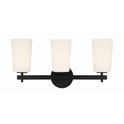 Crystorama Colton COL-103-BK – 23.25 Inch – 3 Light – Bath Vanity Light – Black – Damp Rated