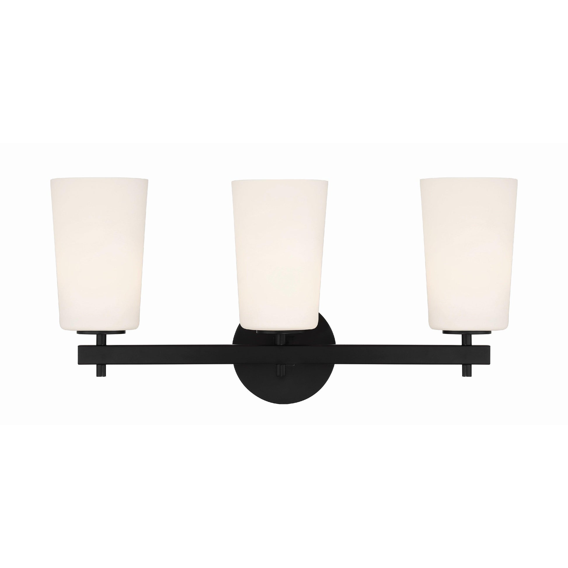 Crystorama Colton COL-103-BK – 23.25 Inch – 3 Light – Bath Vanity Light – Black – Damp Rated