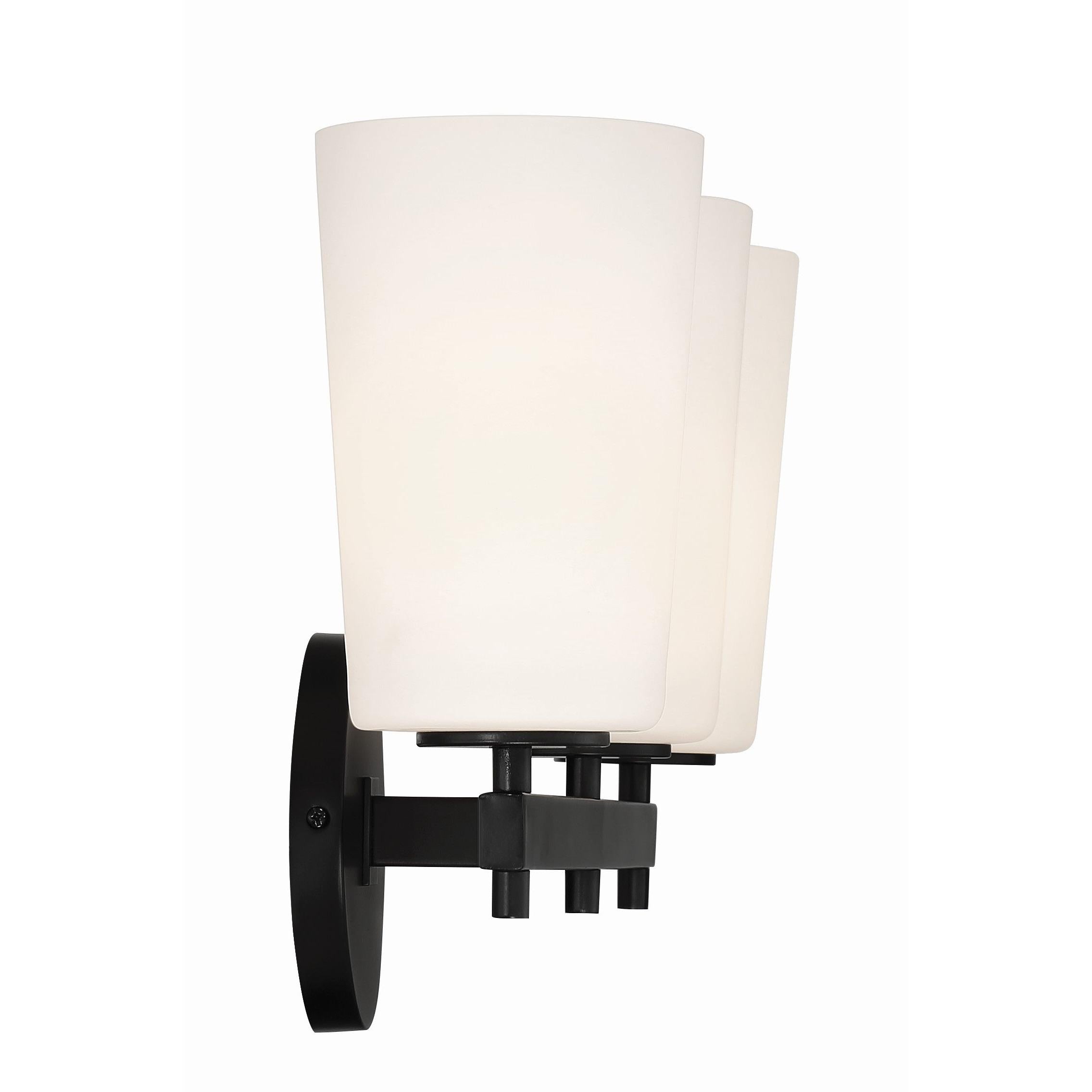 Crystorama Colton COL-103-BK – 23.25 Inch – 3 Light – Bath Vanity Light – Black – Damp Rated
