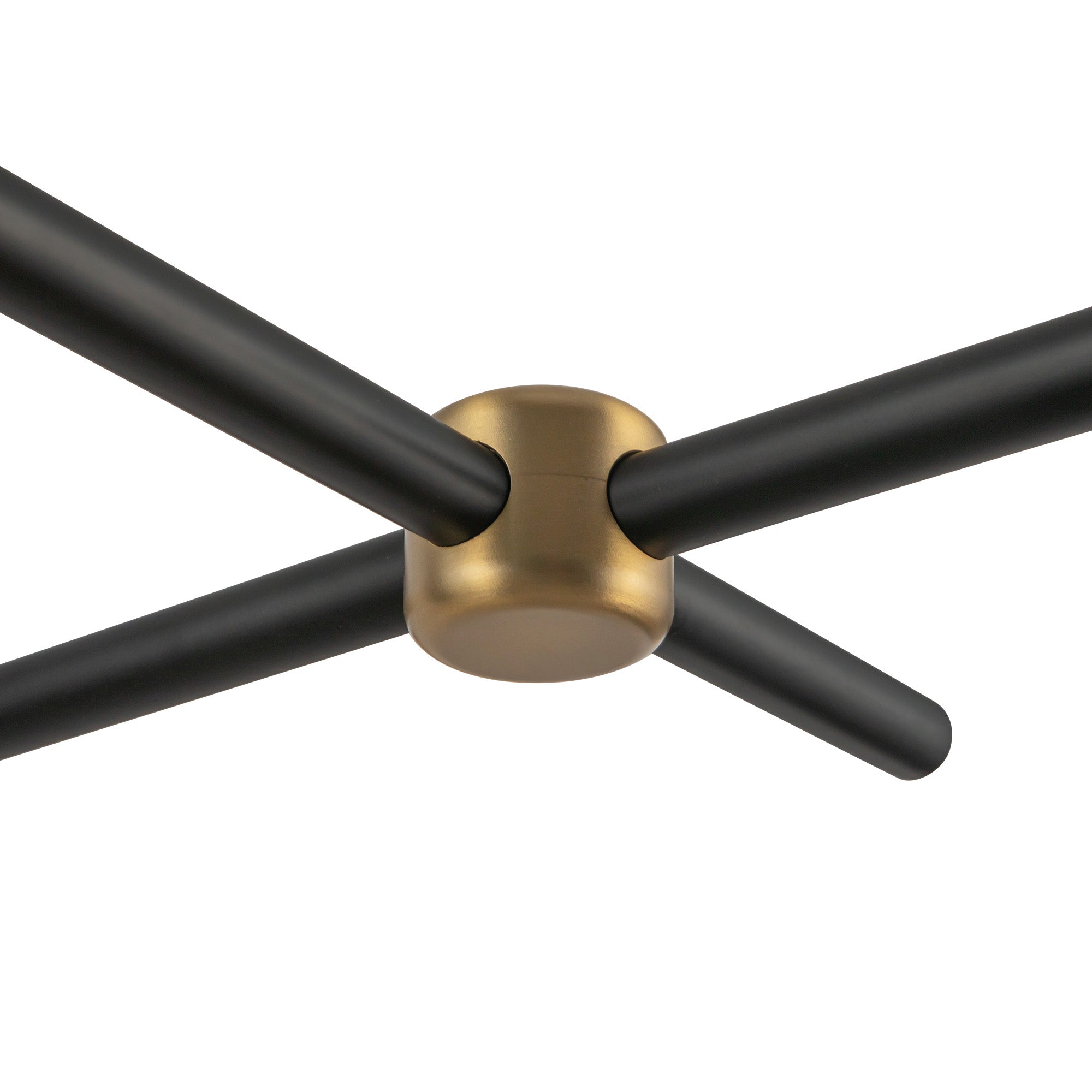 Colby 52-in Matte Black/Tan Jute Socket Linear Pendant