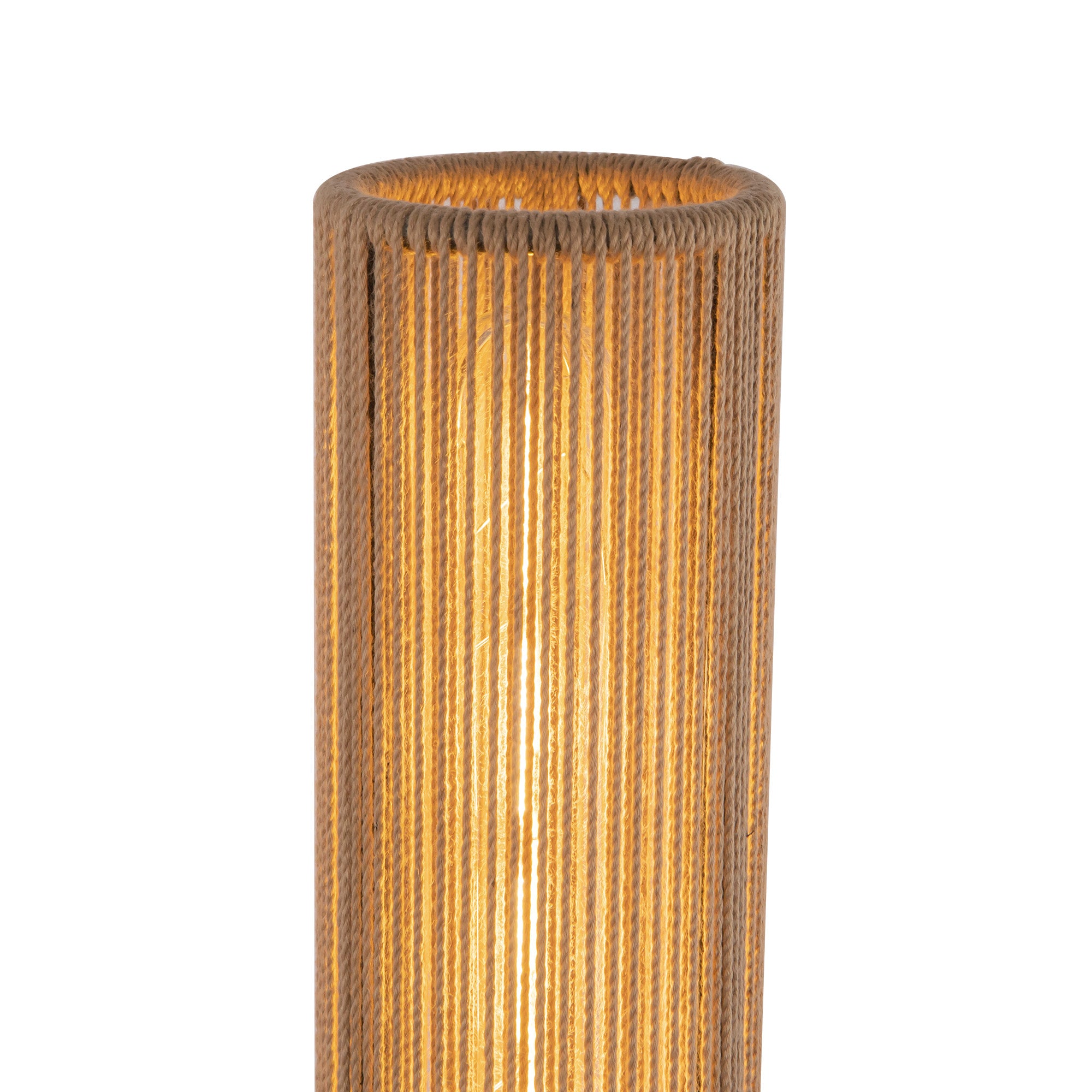 Colby 20-in Matte Black/Tan Jute Socket Wall/Vanity Light