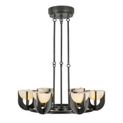 Colette 27-in Urban Bronze/Alabaster LED Chandelier