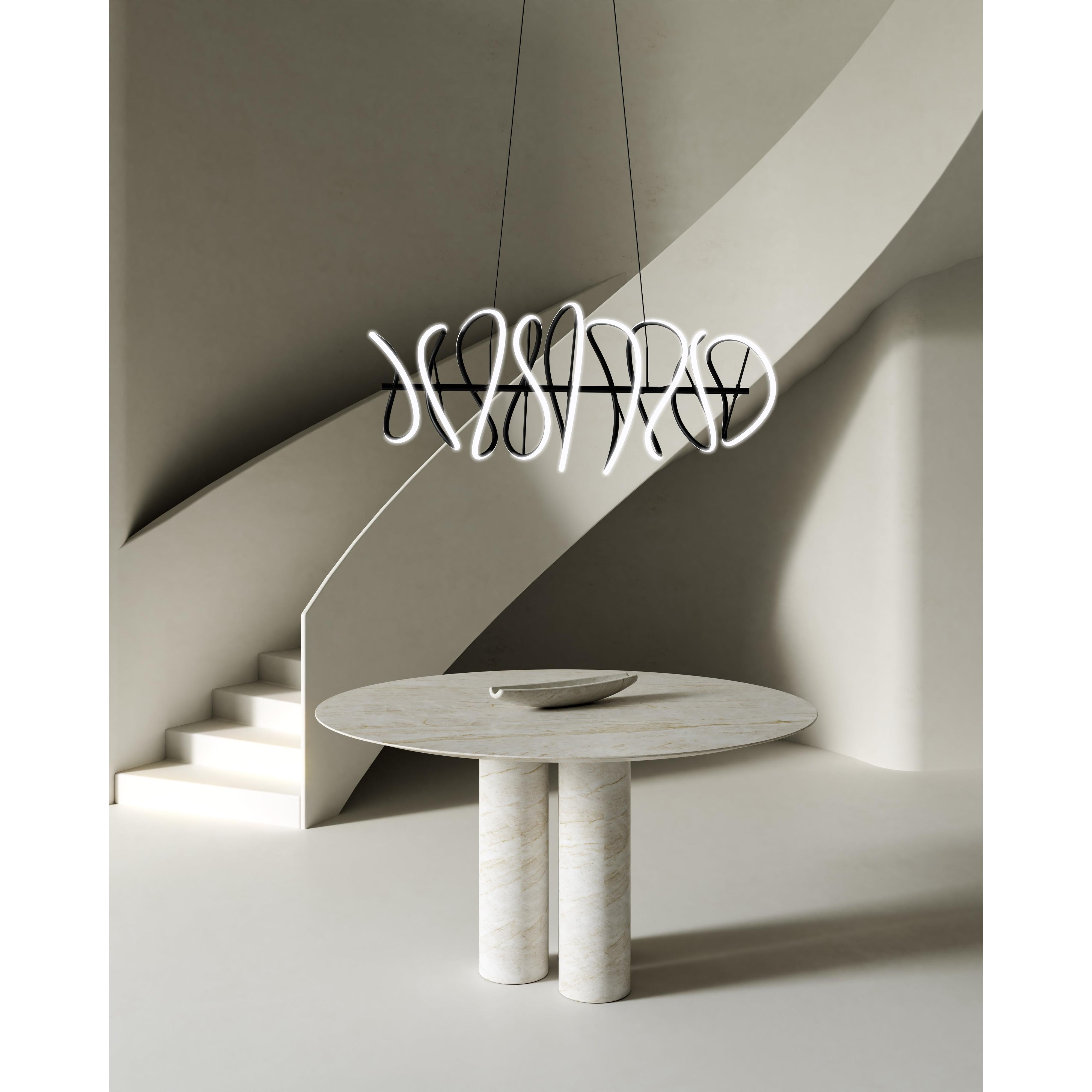 Collide 44-in Black LED Chandeliers