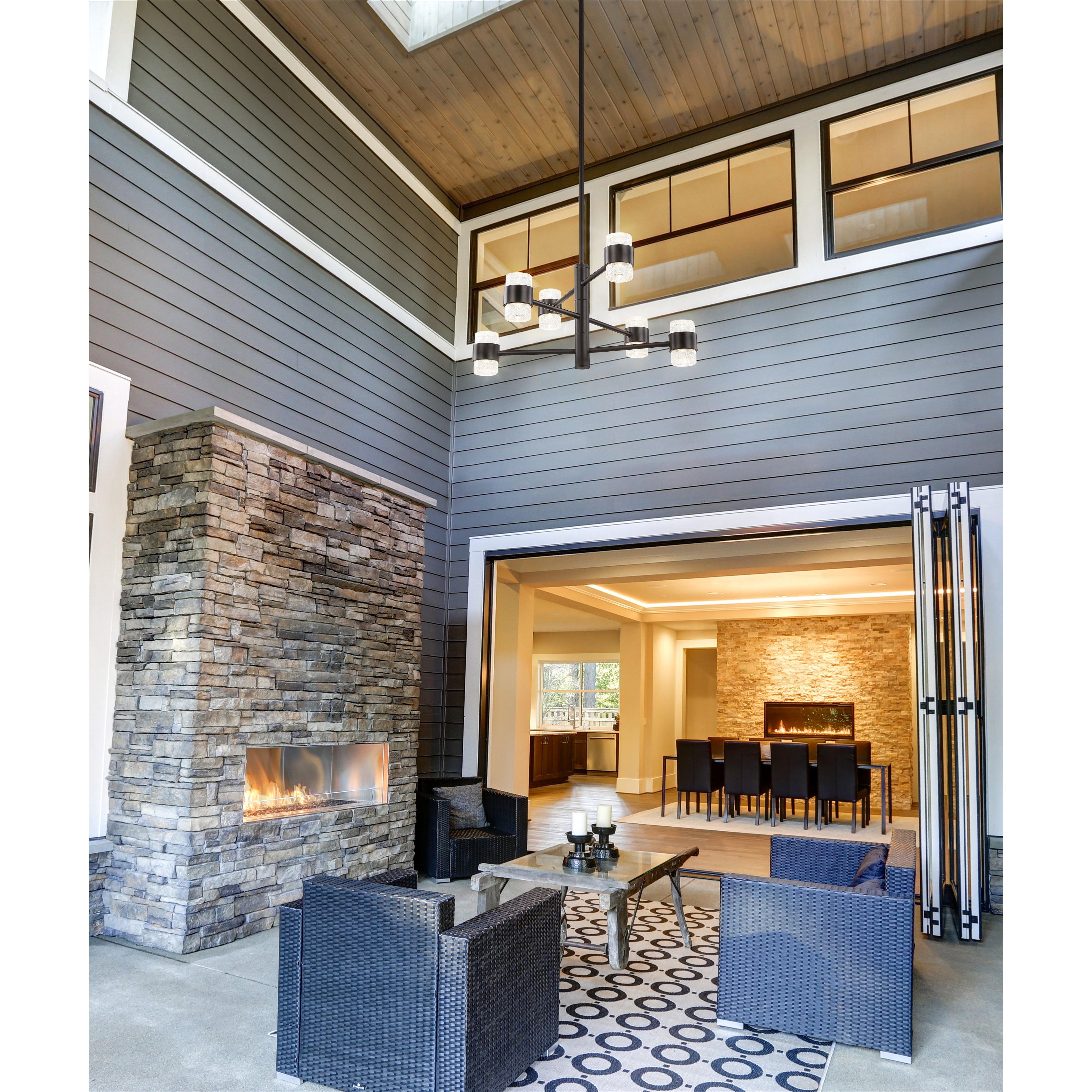 Copenhagen 24-in (3 Tier) Black LED Exterior Pendant