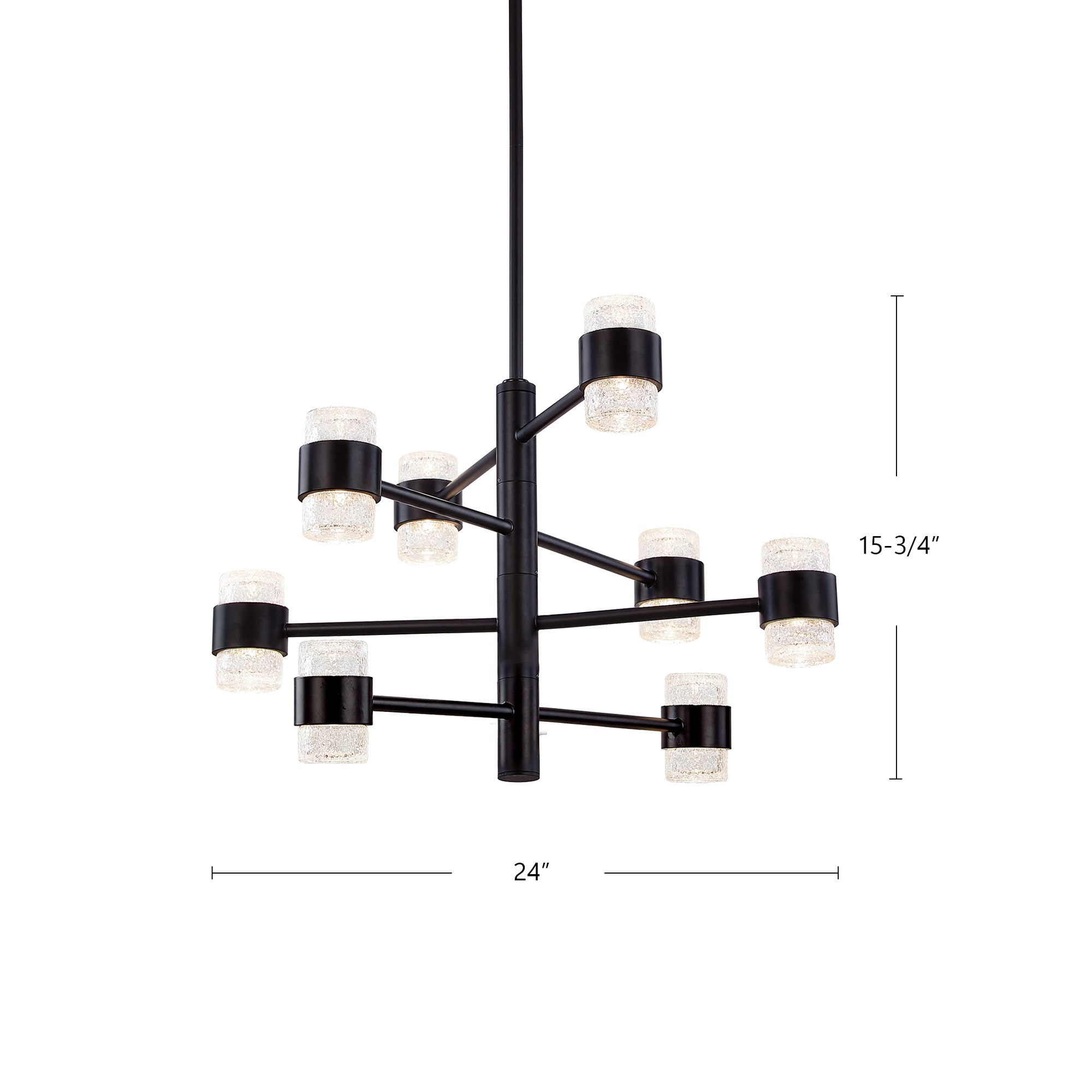 Copenhagen 24-in (4 Tier) Black LED Exterior Pendant