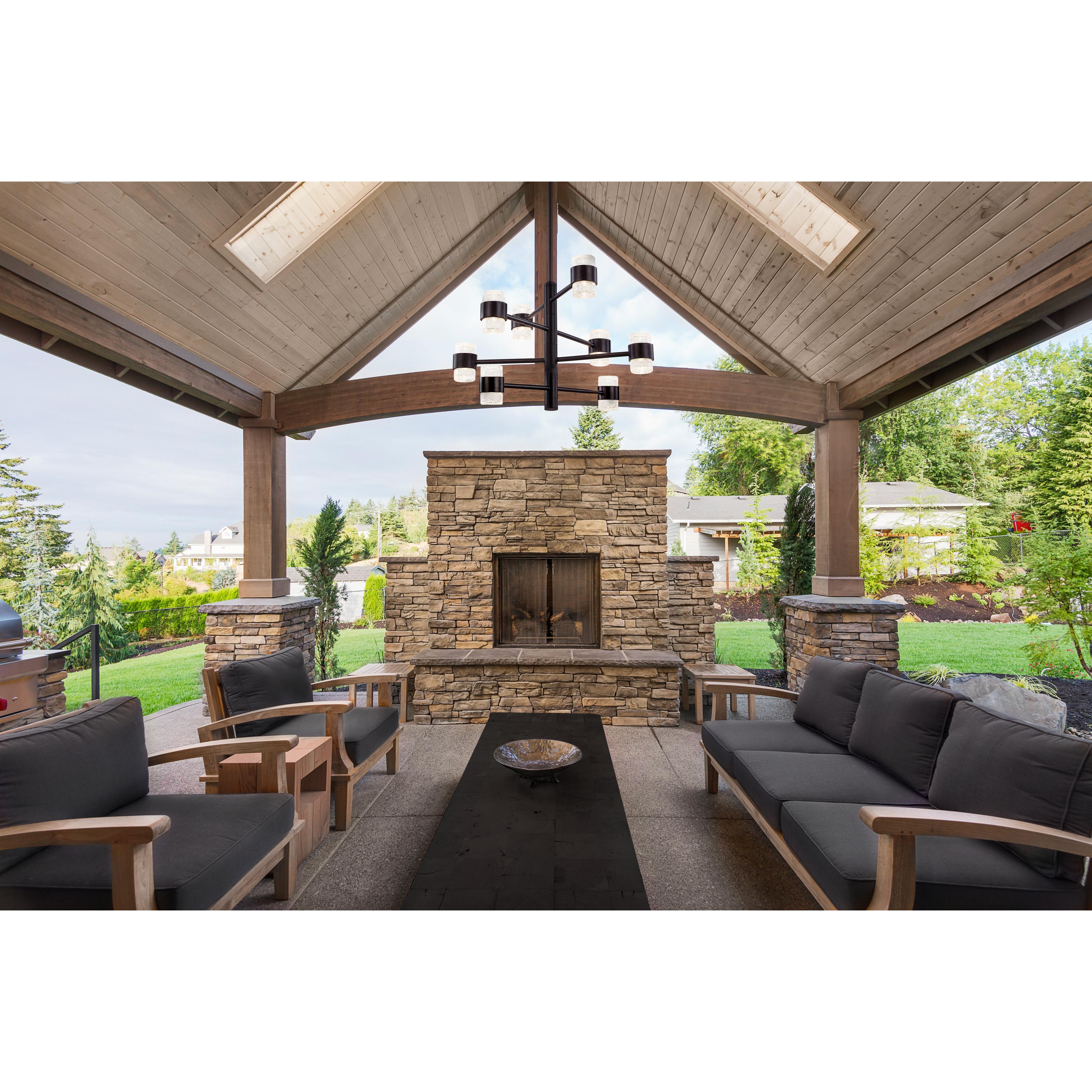 Copenhagen 24-in (4 Tier) Black LED Exterior Pendant