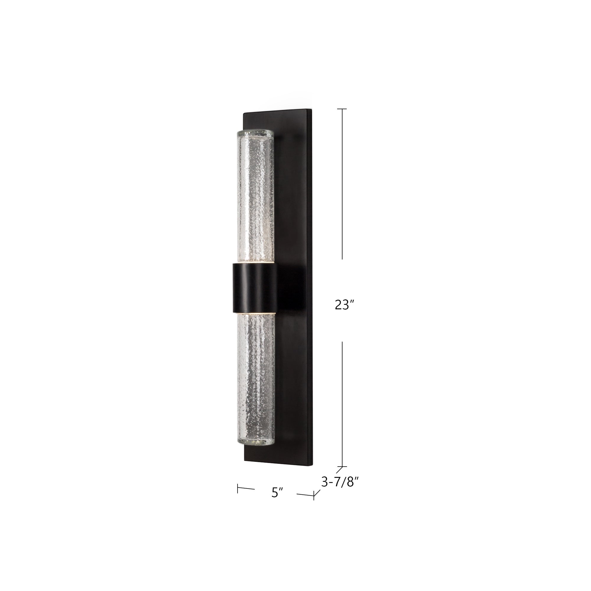 Copenhagen 18-in Black LED Exterior Wall Sconce