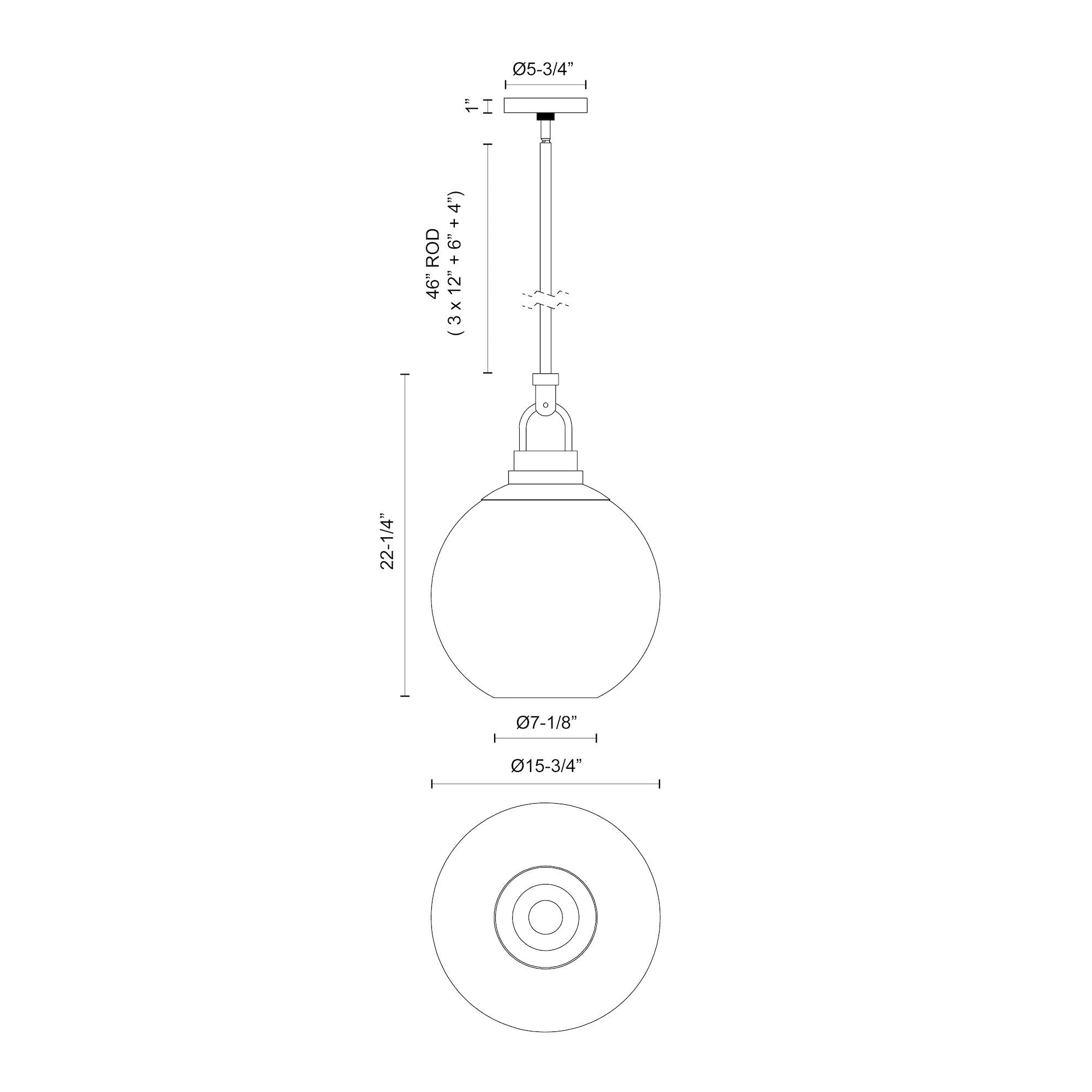 Copperfield 16-in Chrome/Opal Matte Glass 1 Light Pendant