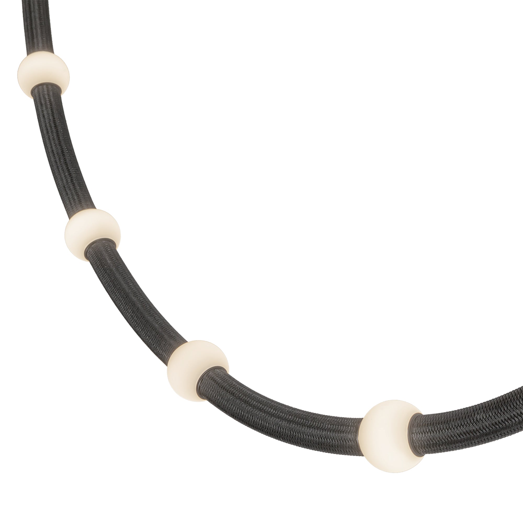 Corda 10-ft Black/Opal Glass LED Pendant