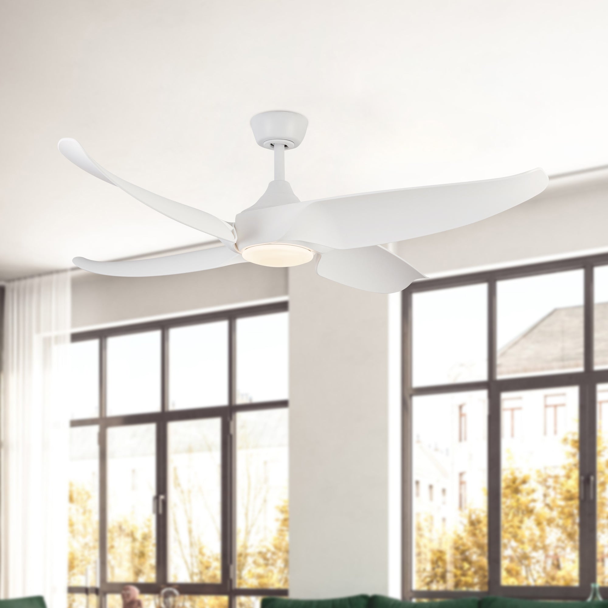 Coronado 56-in Matte White LED Ceiling Fan
