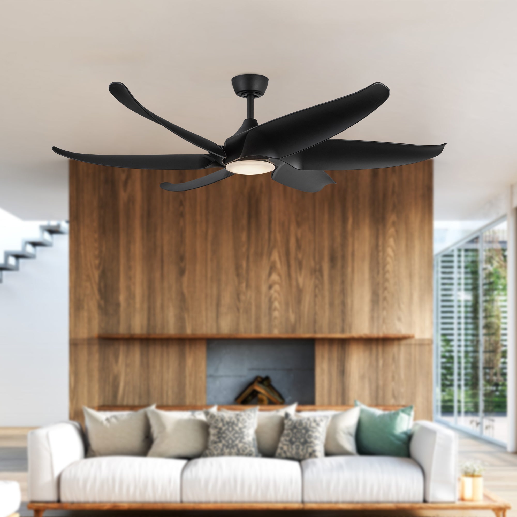 Coronado 60-in Matte Black LED Ceiling Fan