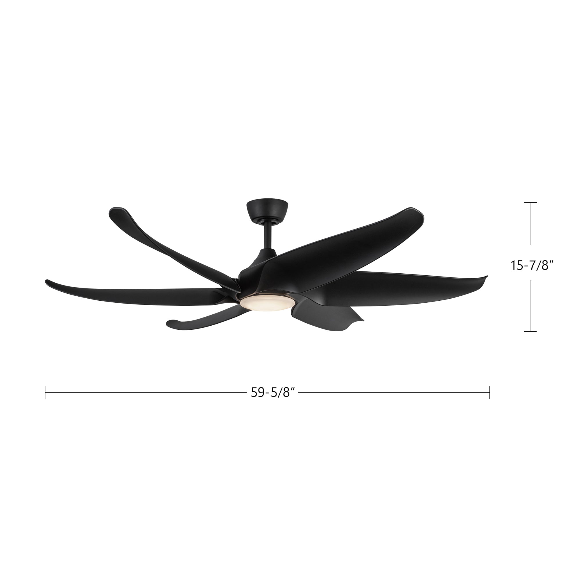 Coronado 60-in Matte Black LED Ceiling Fan