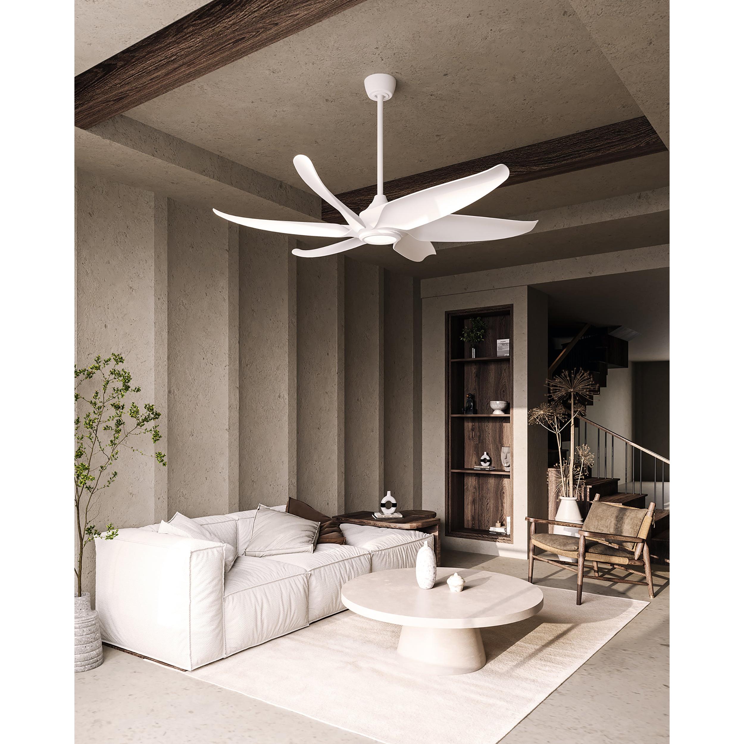 Coronado 60-in Matte White LED Ceiling Fan