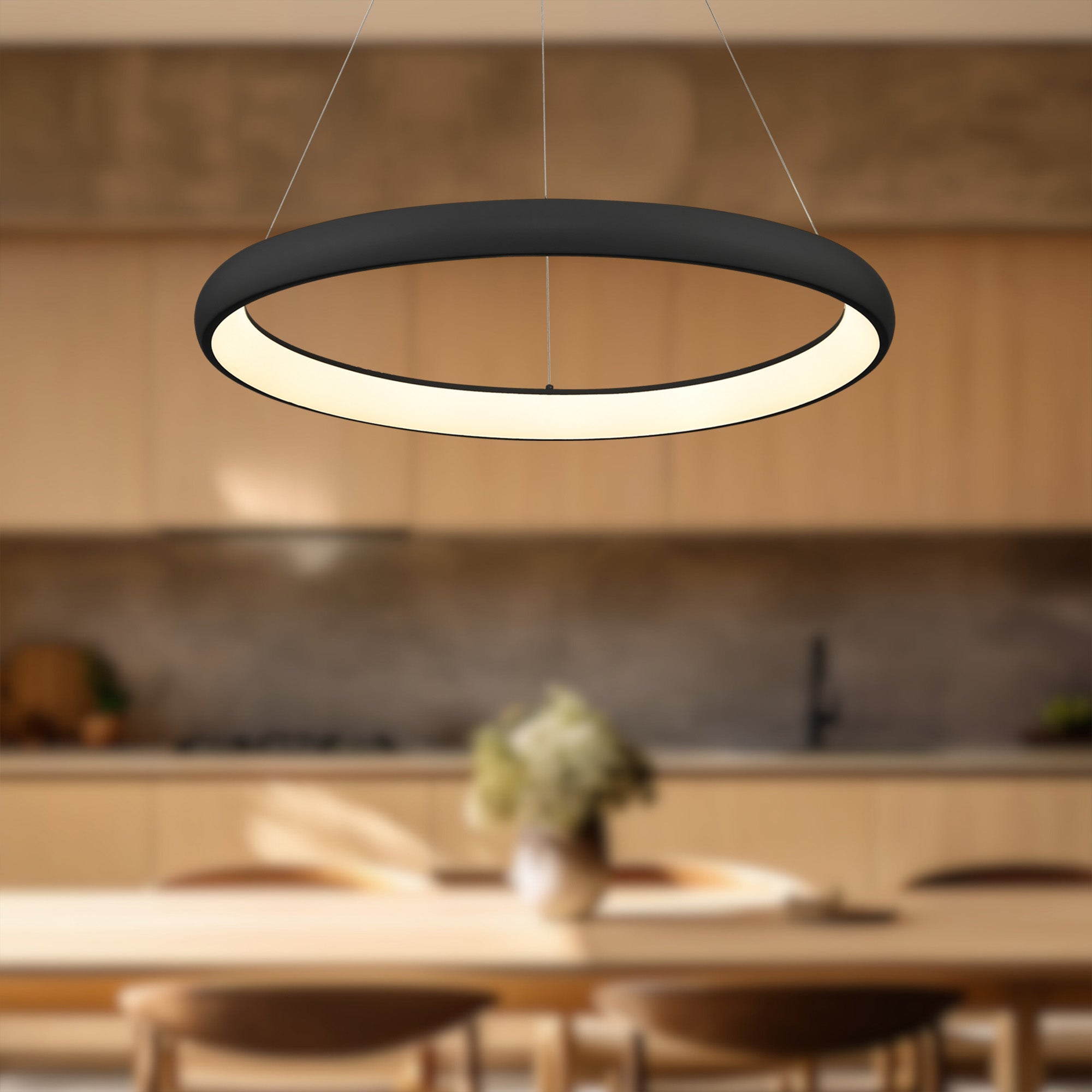 Cortana 32-in Black LED Pendant