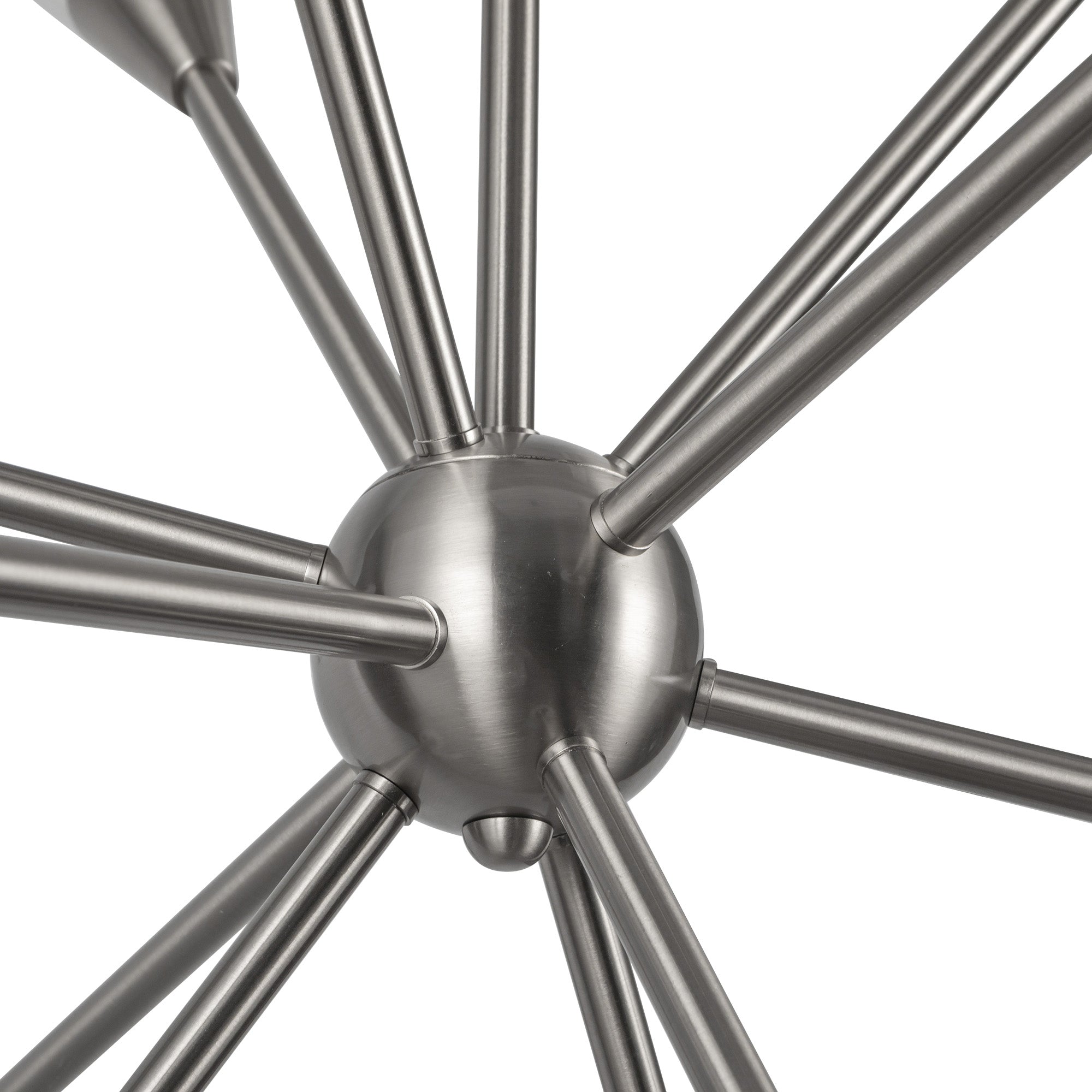 Cosmo 39-in Brushed Nickel/Glossy Ribbed Opal Glass Socket Chandelier