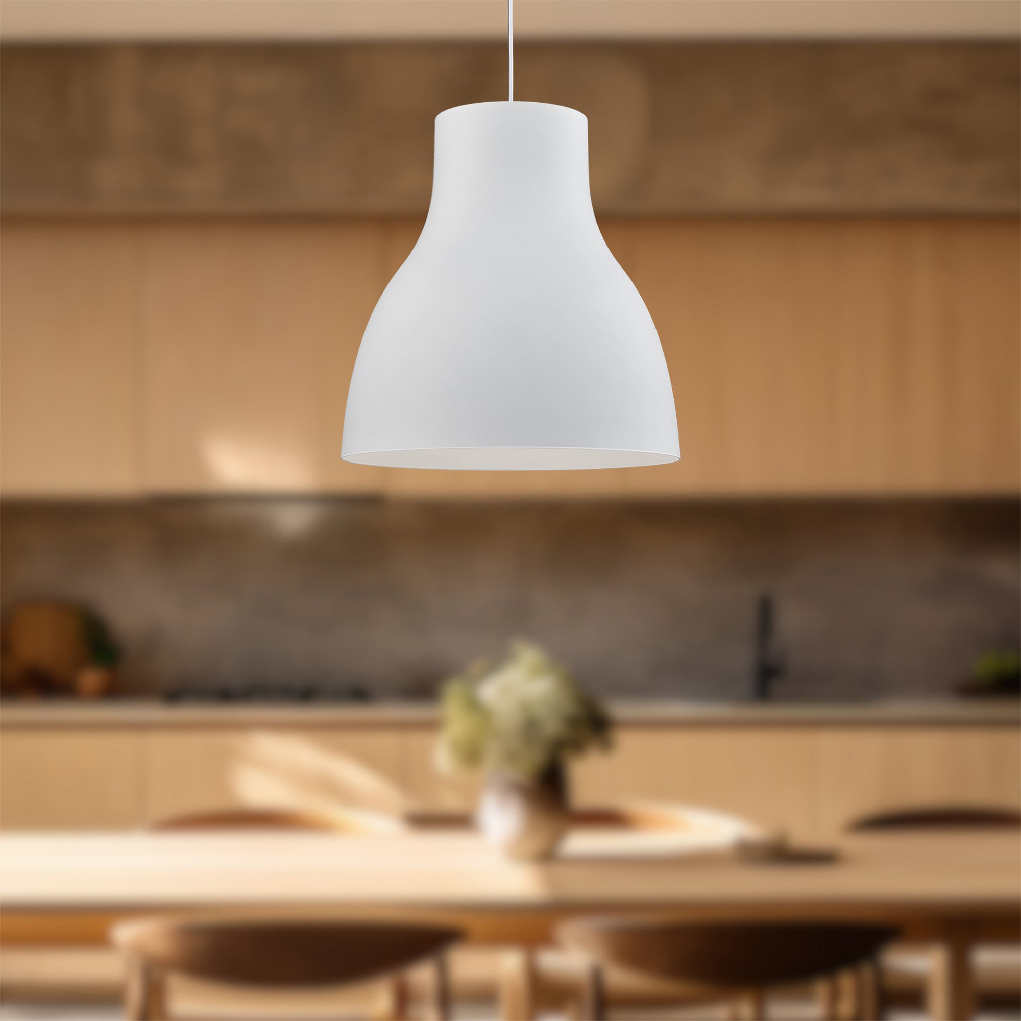 Cradle 24-in White 1 Light Pendant