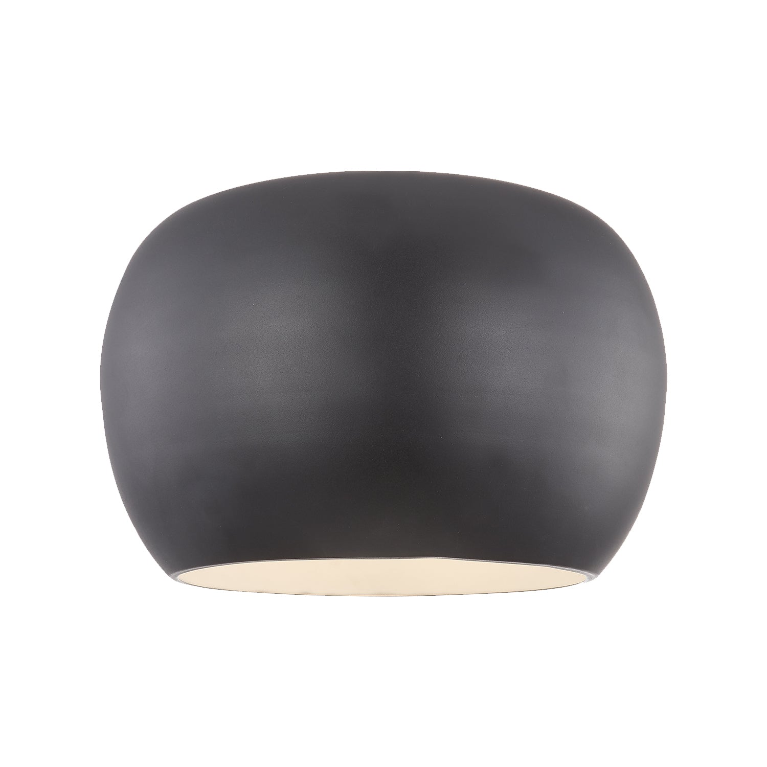 Croft 14-in Black/White LED Flush Mount
