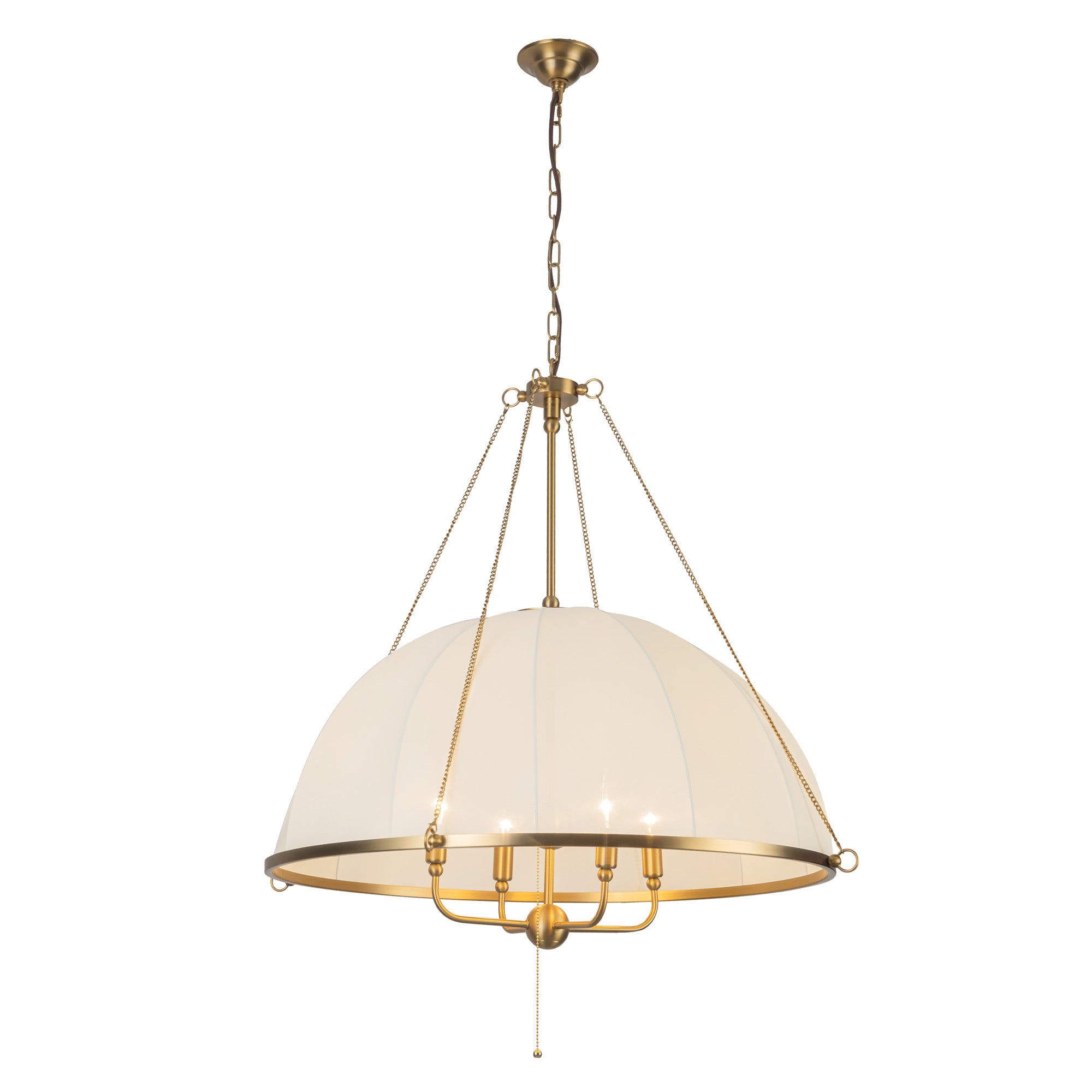 Crosby 33-in Brushed Gold Socket Chandelier