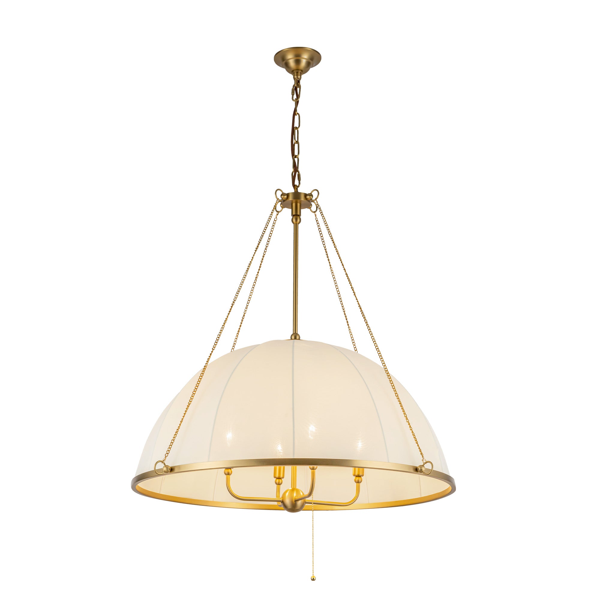 Crosby 33-in Brushed Gold Socket Chandelier