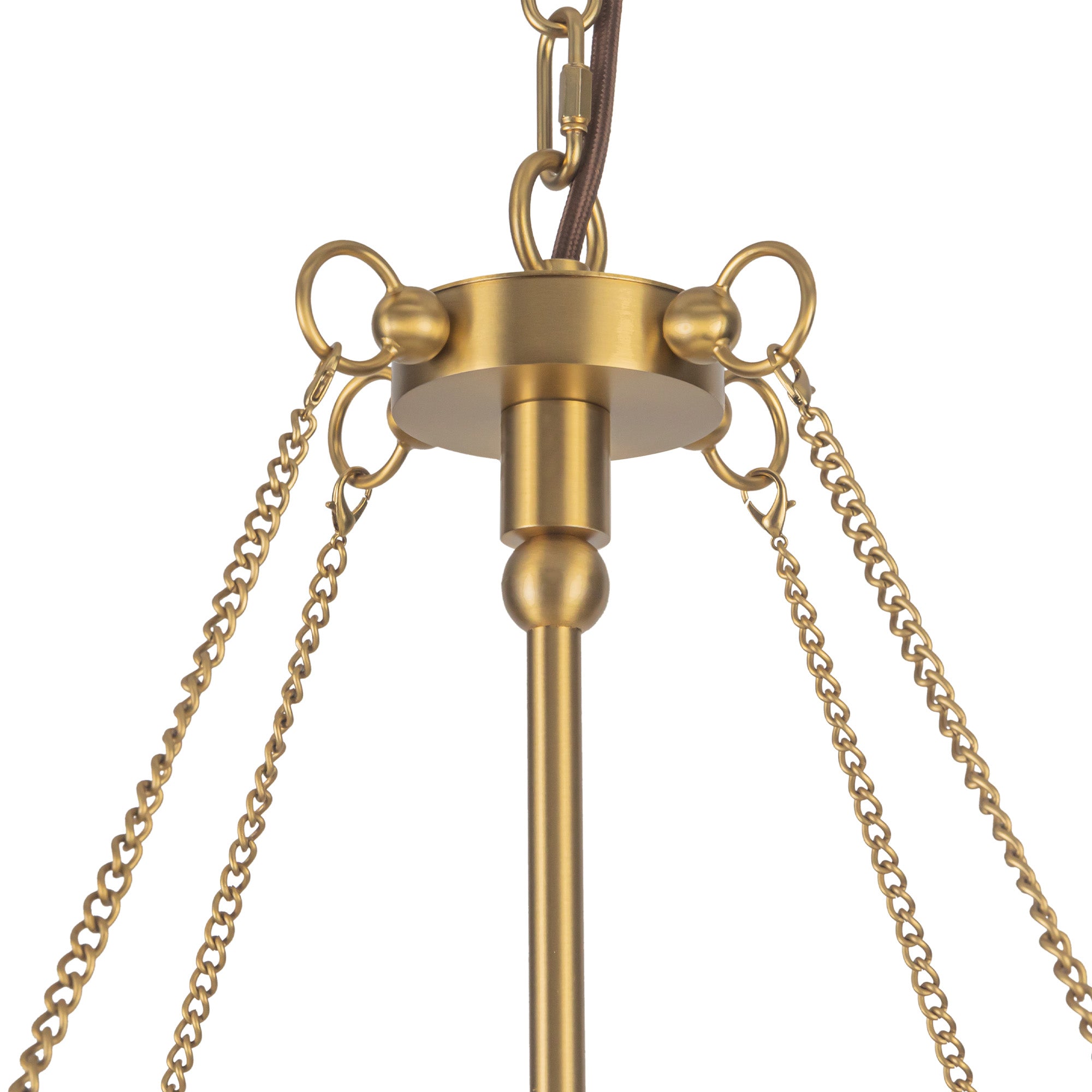 Crosby 33-in Brushed Gold Socket Chandelier