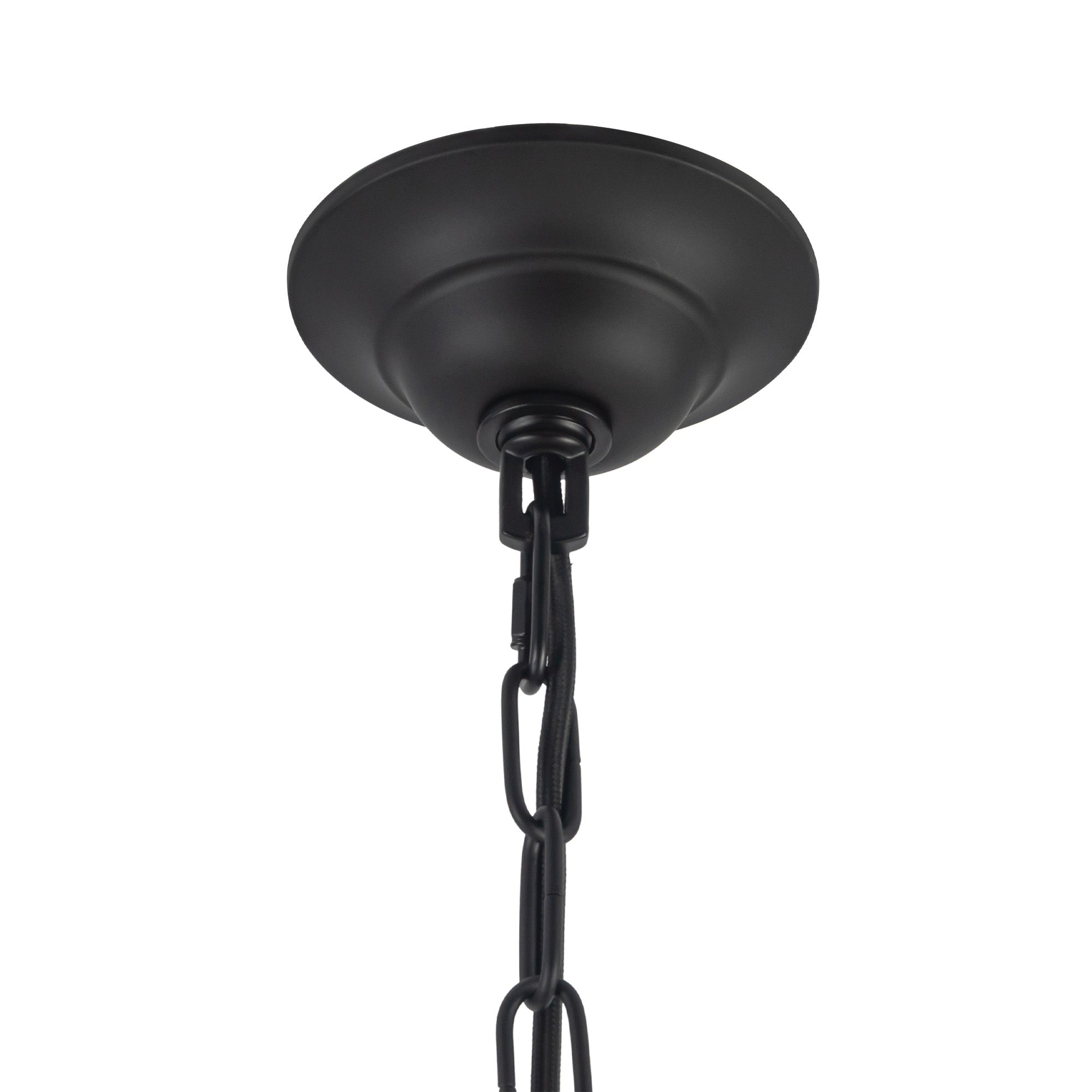 Crosby 33-in Matte Black Socket Chandelier
