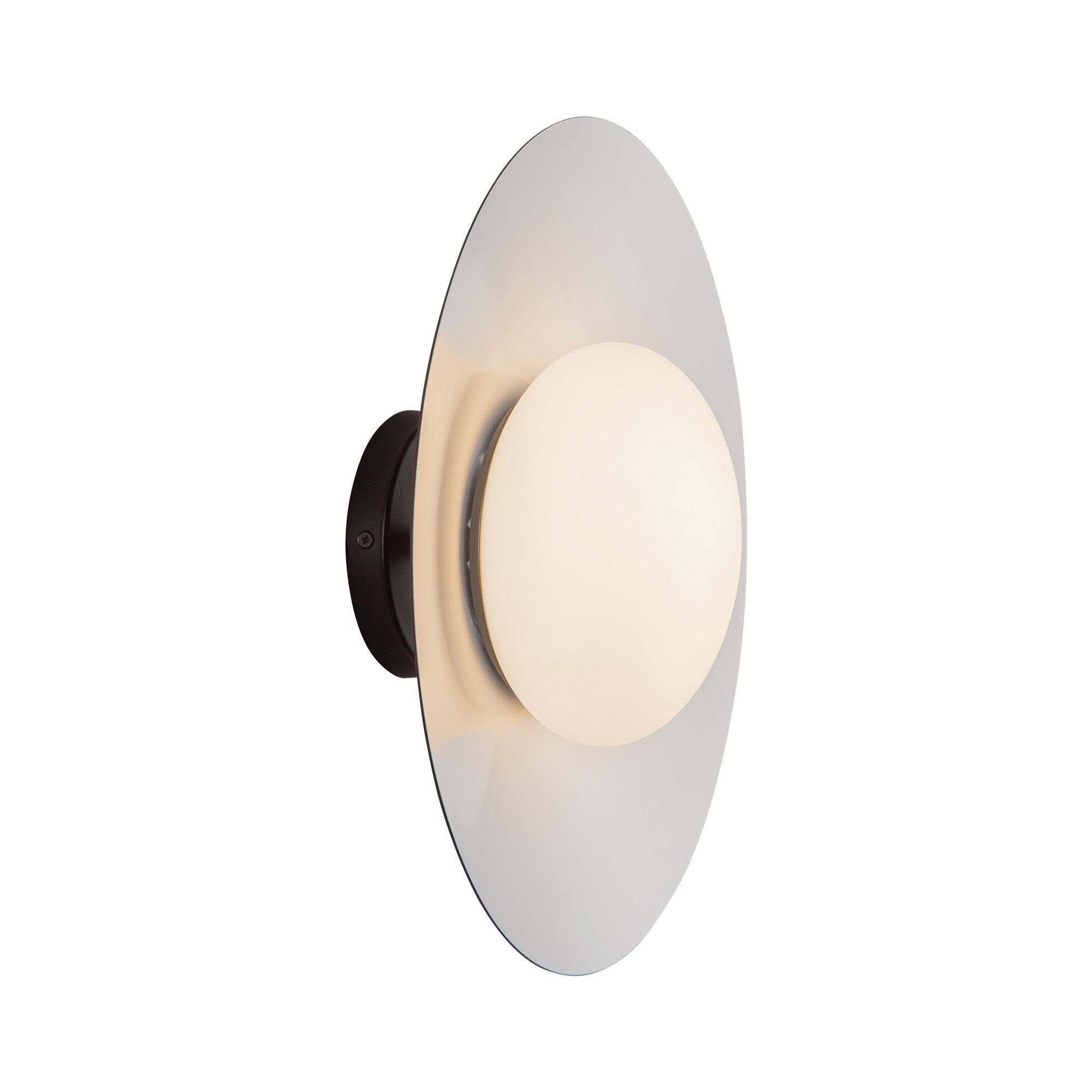 Cruz 15-in Metal - Black/White LED Flush Mount