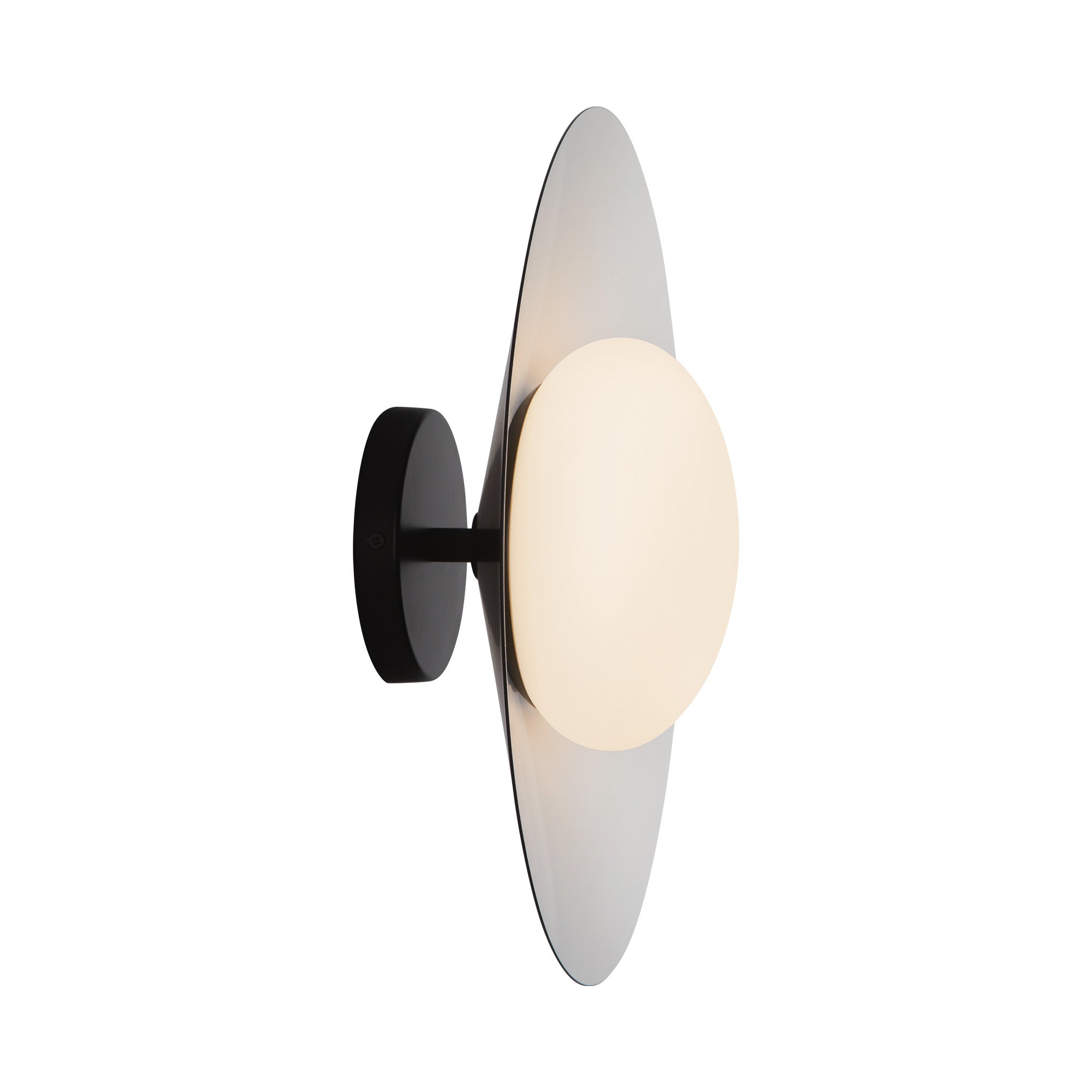 Cruz 15-in Metal - Black/White LED Flush Mount