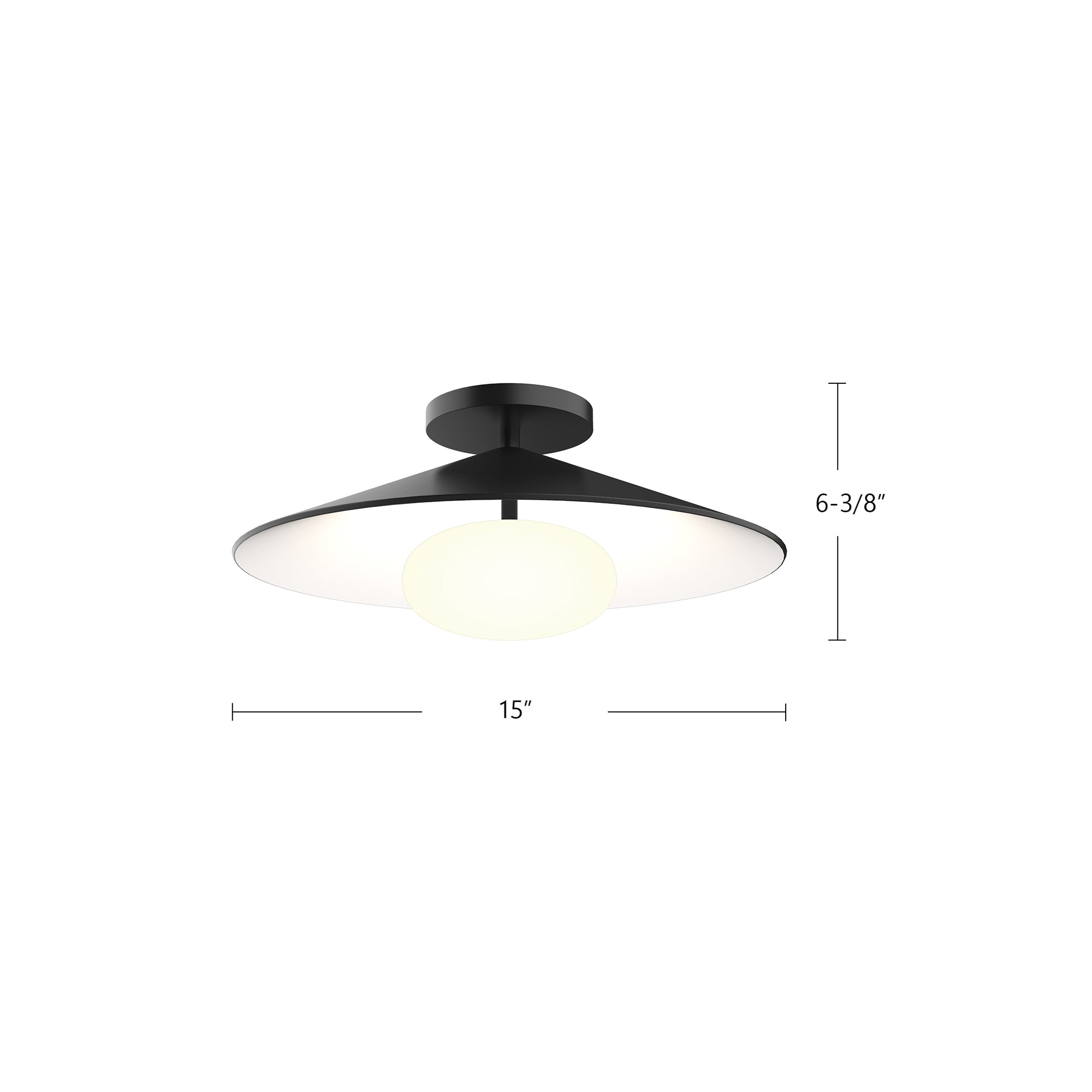 Cruz 15-in Felt - Gray LED Flush Mount