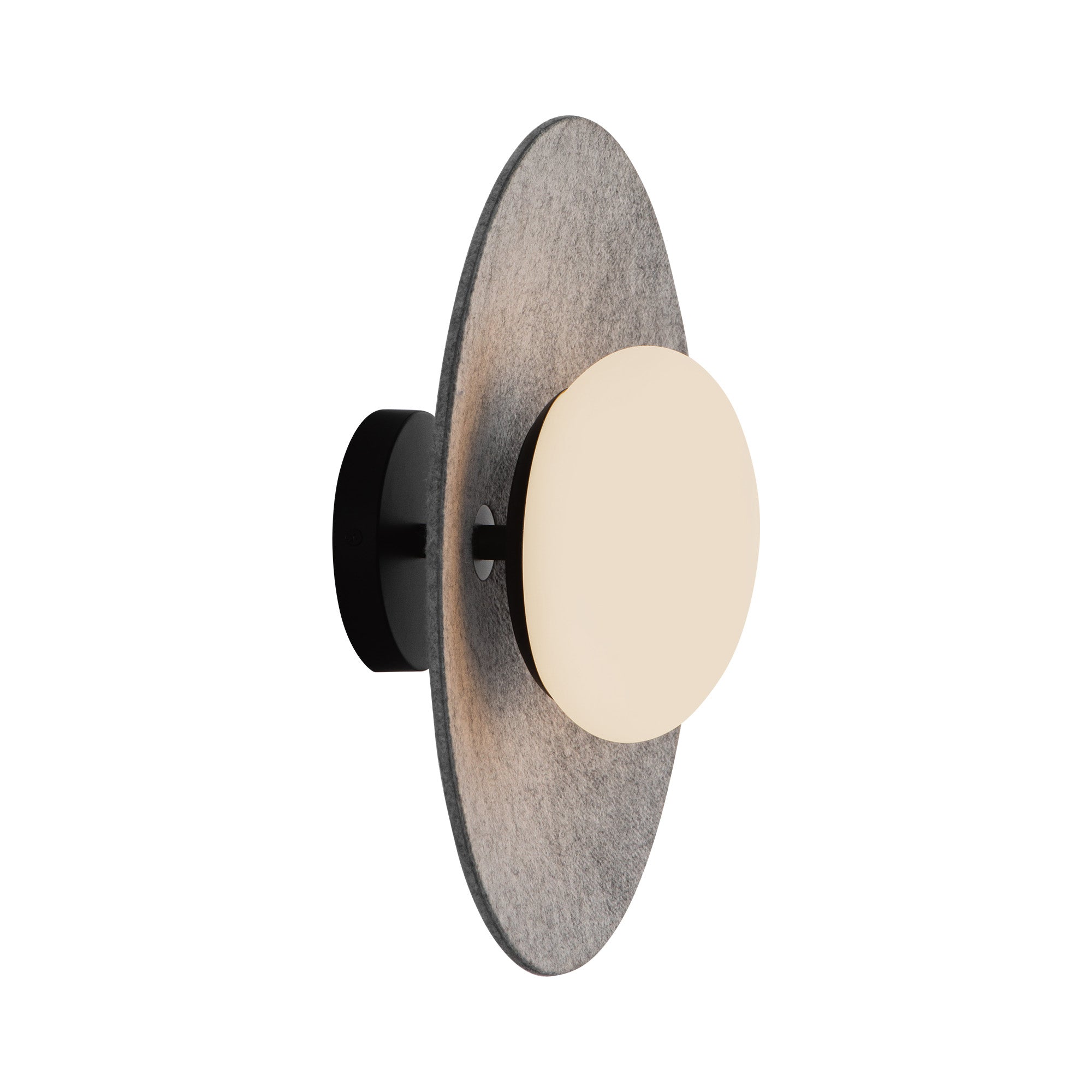 Cruz 15-in Felt - Gray LED Flush Mount