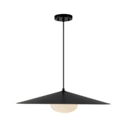 Cruz 24-in Metal - Black/White LED Pendant