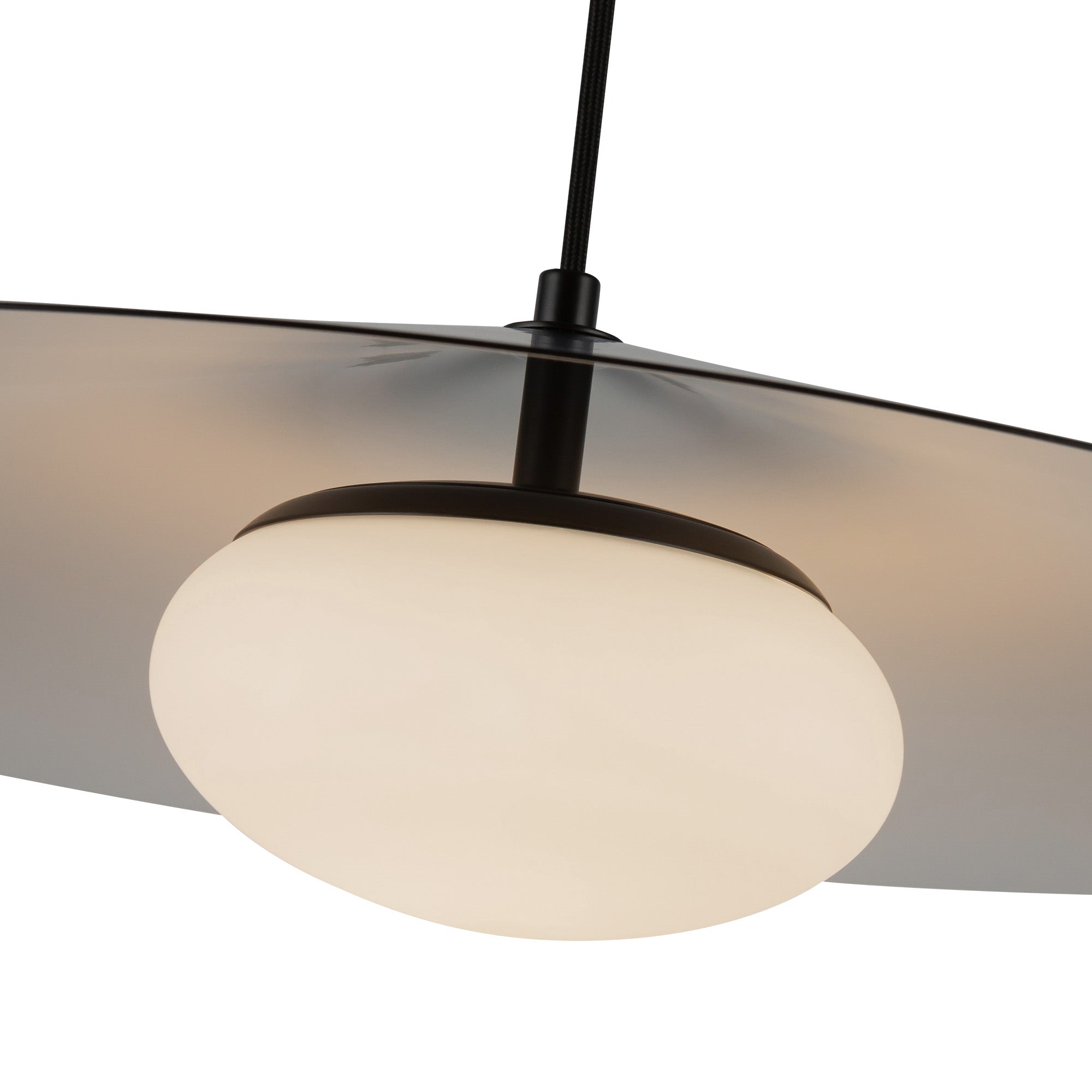 Cruz 24-in Metal - Black/White LED Pendant