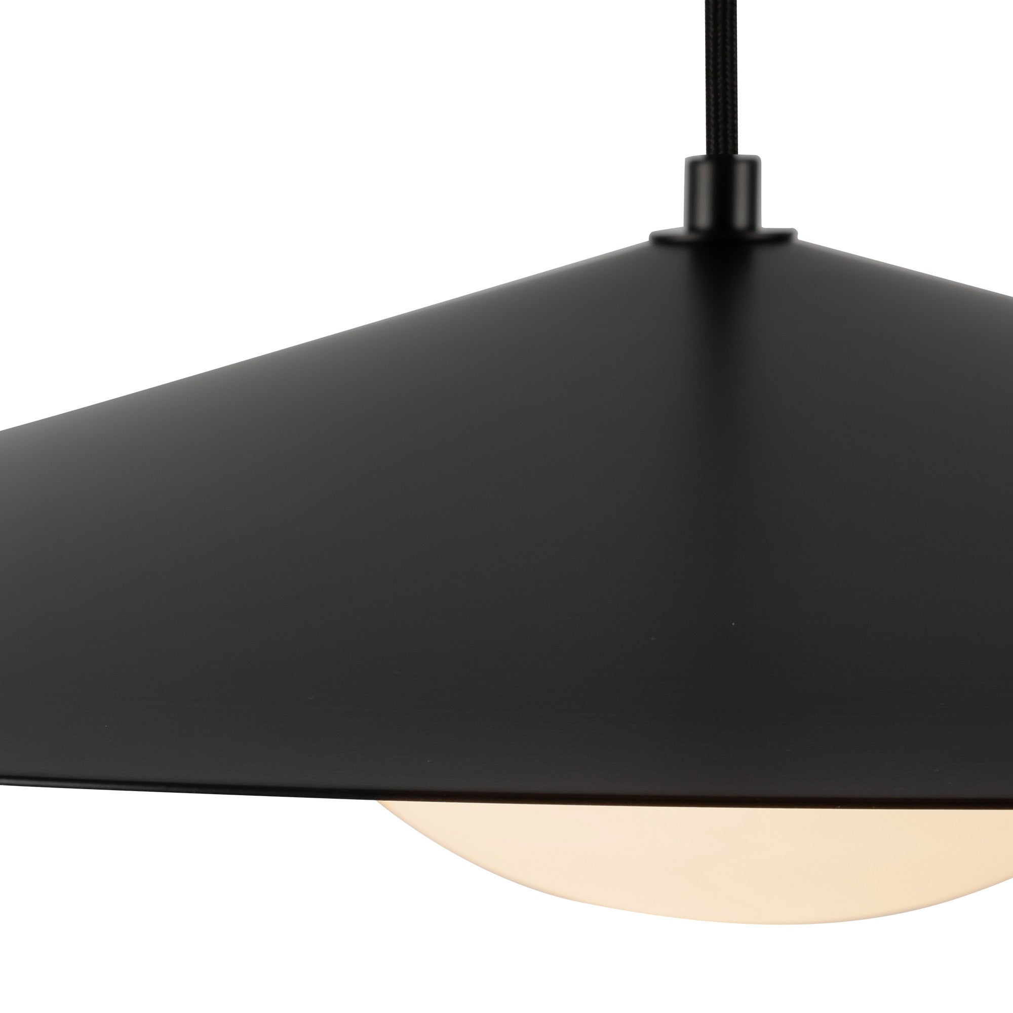 Cruz 24-in Metal - Black/White LED Pendant