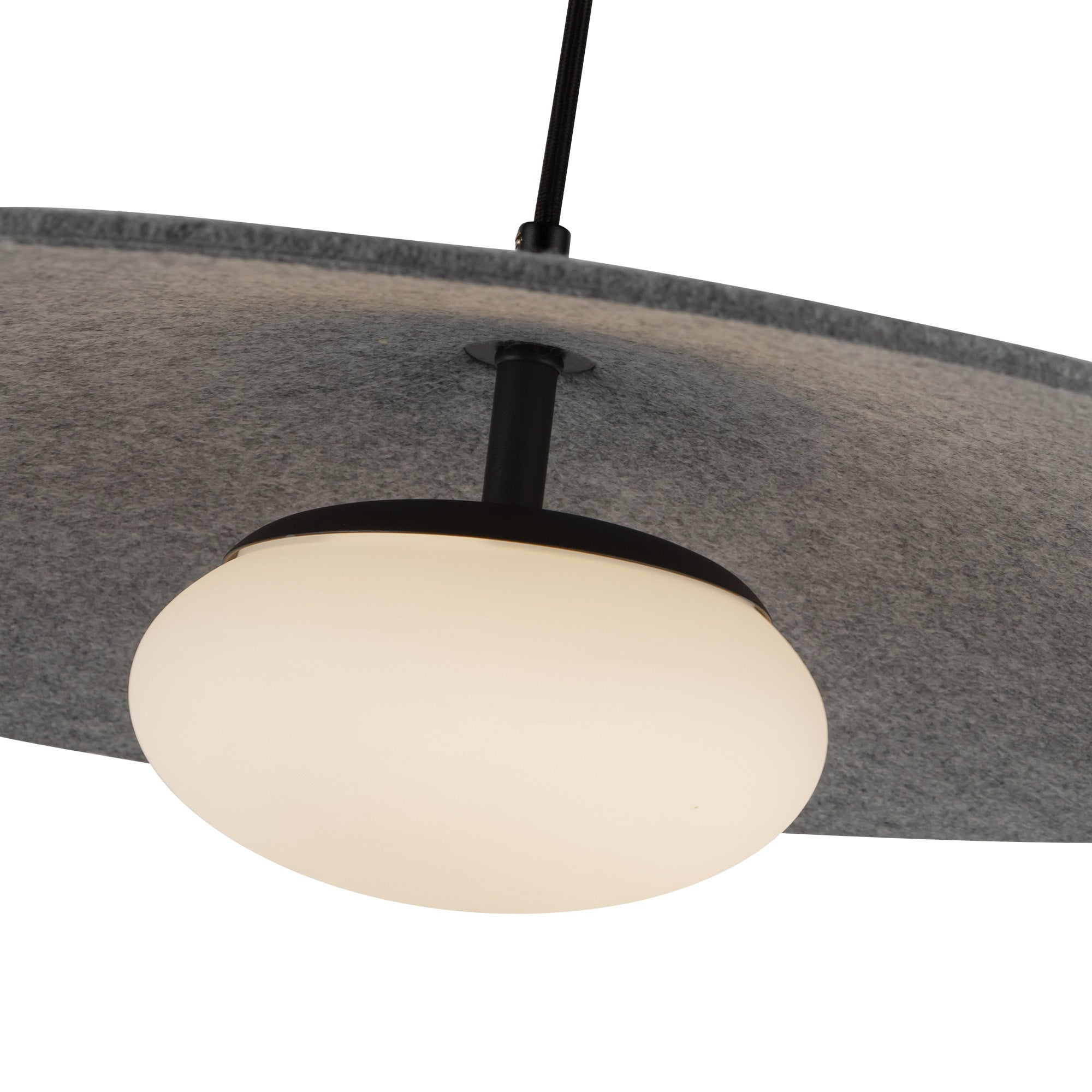 Cruz 24-in Felt - Gray LED Pendant