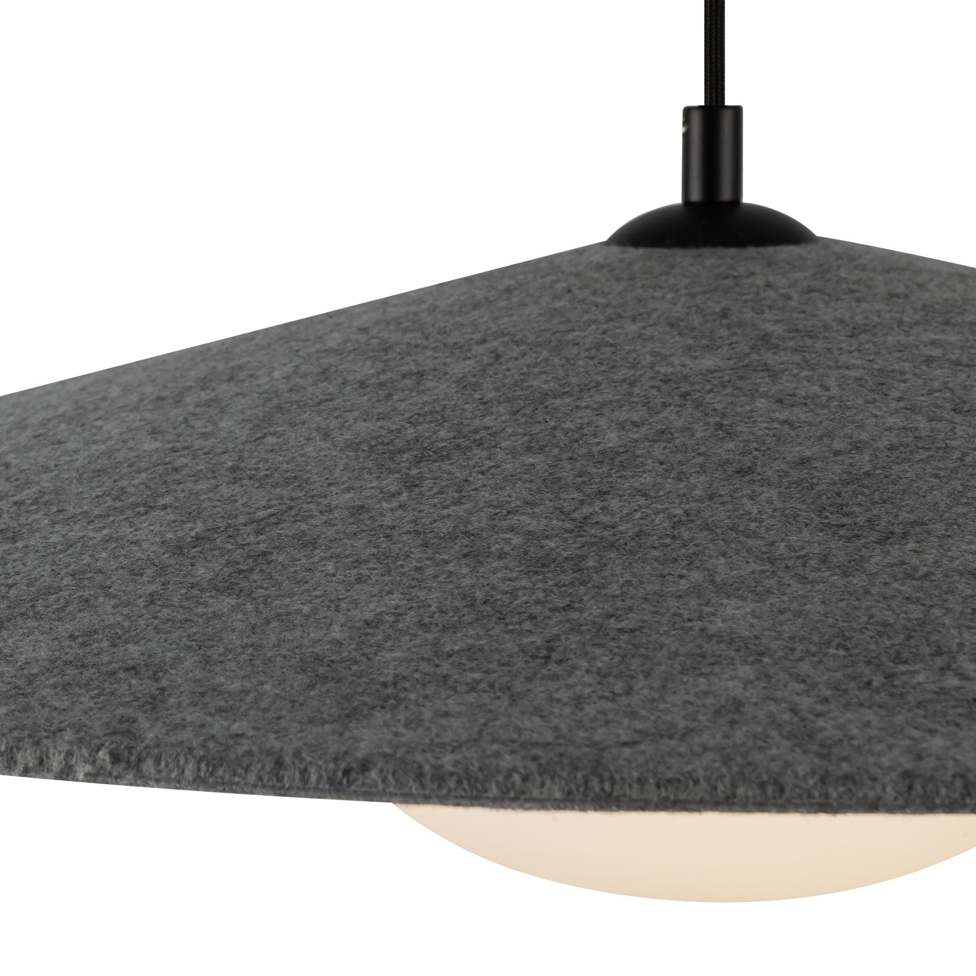 Cruz 24-in Felt - Gray LED Pendant