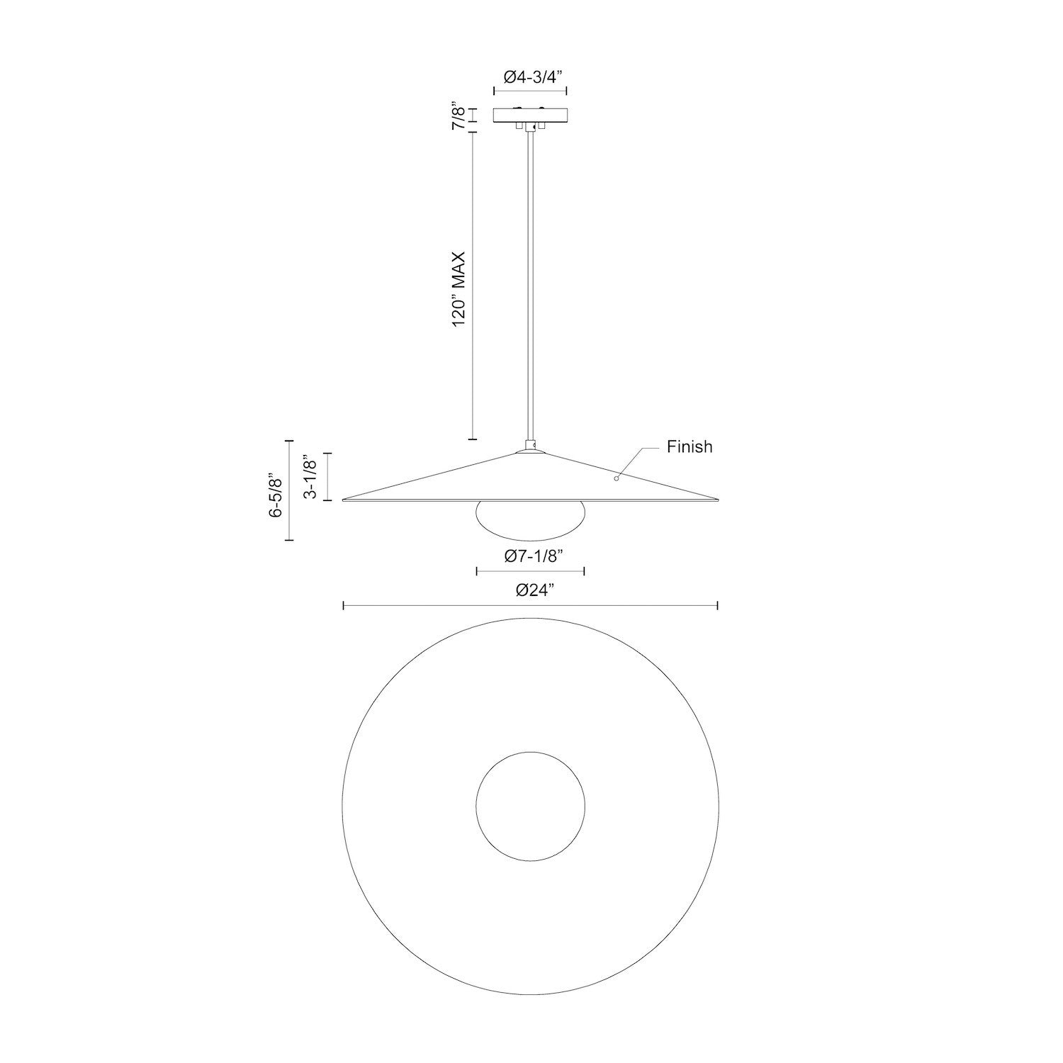 Cruz 24-in Felt - Gray LED Pendant